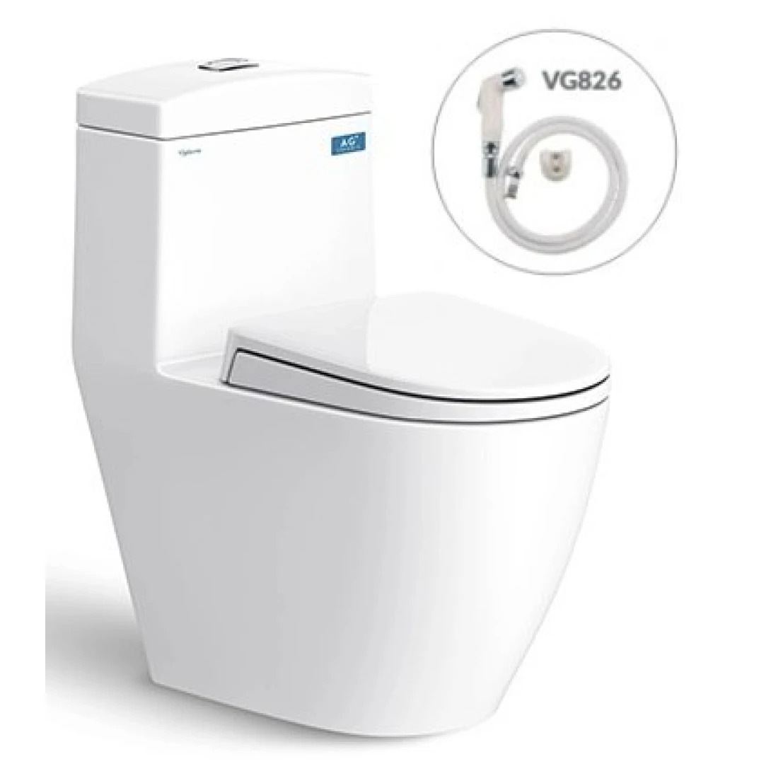 Bồn cầu 1 khối Viglacera V72 (V700) nắp êm Tặng Xịt VG826