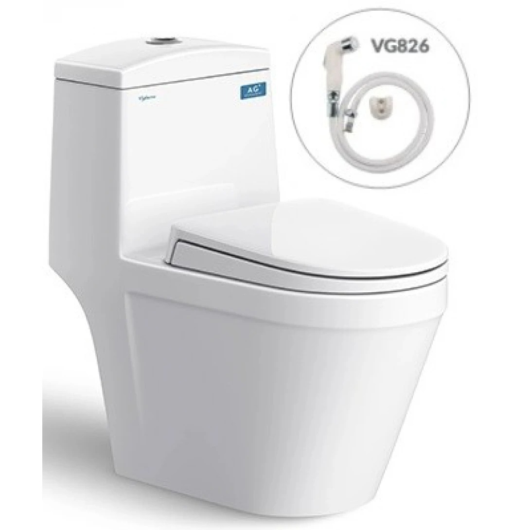 Bồn cầu liền khối Viglacera V35M nắp êm V86 Tặng Xịt VG826 bon cau 1 khoi viglacera v35m nap em v86 tang xit vg826 1