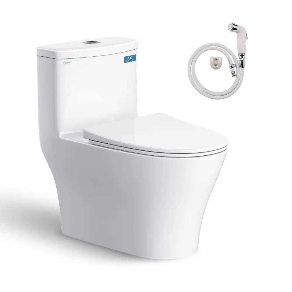 Bồn Cầu liền khối Viglacera V36 Nắp Êm tặng Vòi Xịt VG826 | Bồn cầu Viglacera Chính hãng Bồn Cầu liền khối Viglacera V36 Nắp Êm