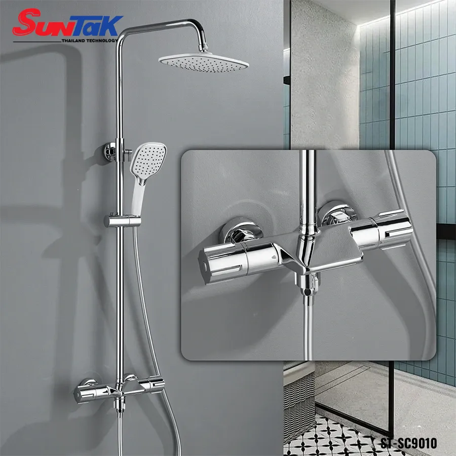 Sen Cây Tắm Đứng Nóng Lạnh Mạ Crom Suntak ST-SC9010