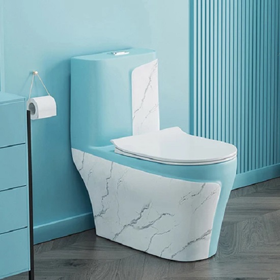 Bồn Cầu 1 Khối Vân Đá Xanh Dương ST-1C189
