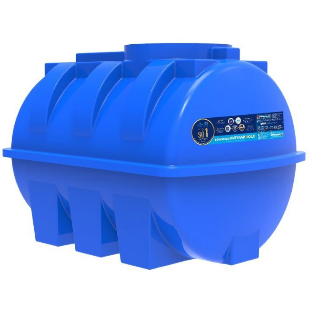 Bồn Nước Nhựa Đại Thành Gold 500L Ngang BNDTN500N