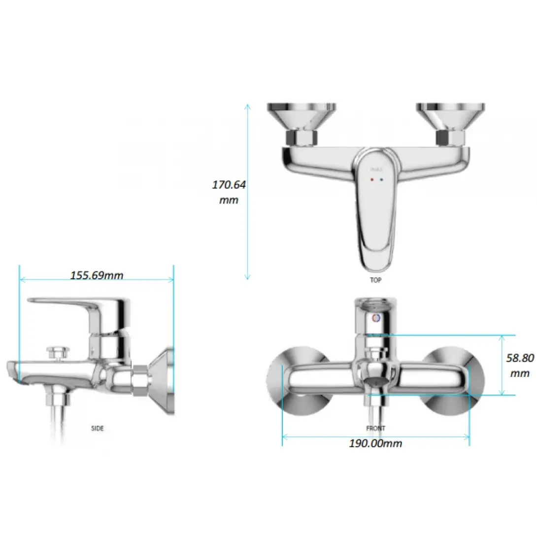 Vòi Sen Tắm Nóng Lạnh Inax BFV-1113S-4C (BFV1113S4C) voi sen tam nong lanh inax bfv 1113s 4c 2