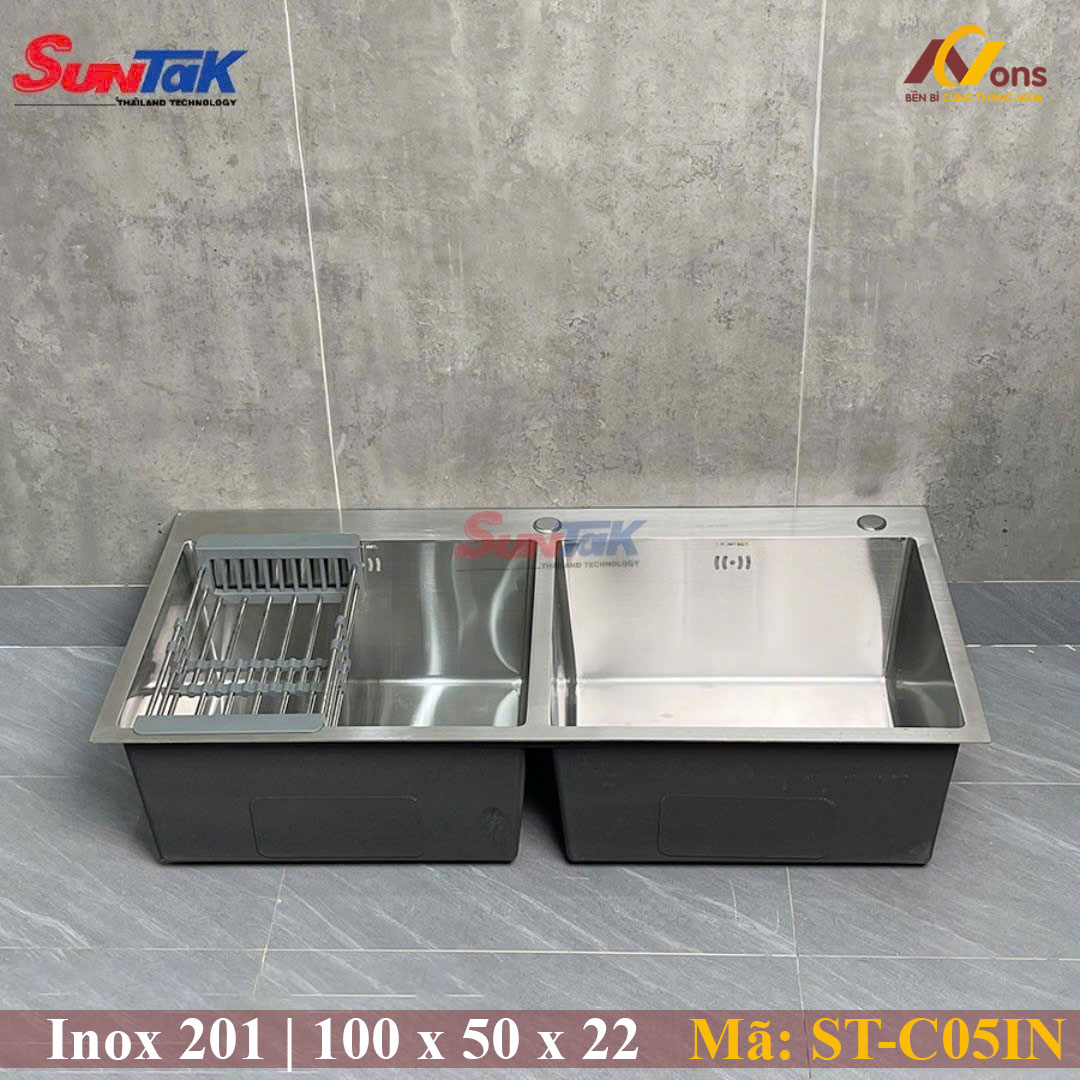 Chậu Rửa Chén 2 Hộc Inox 201 ST-C05IN