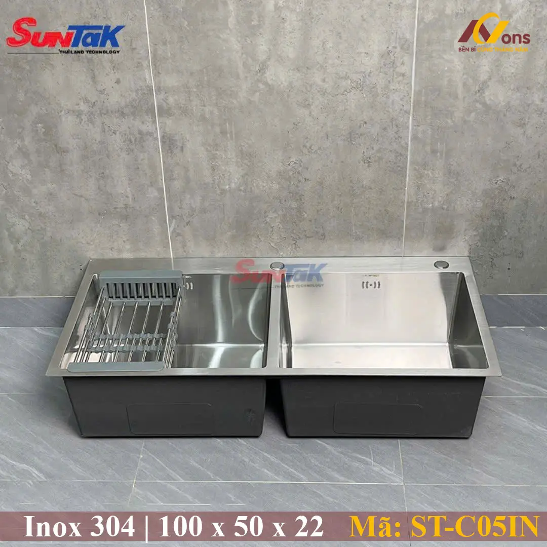 Chậu Rửa Chén 2 Hộc Inox 304 ST-C05IN