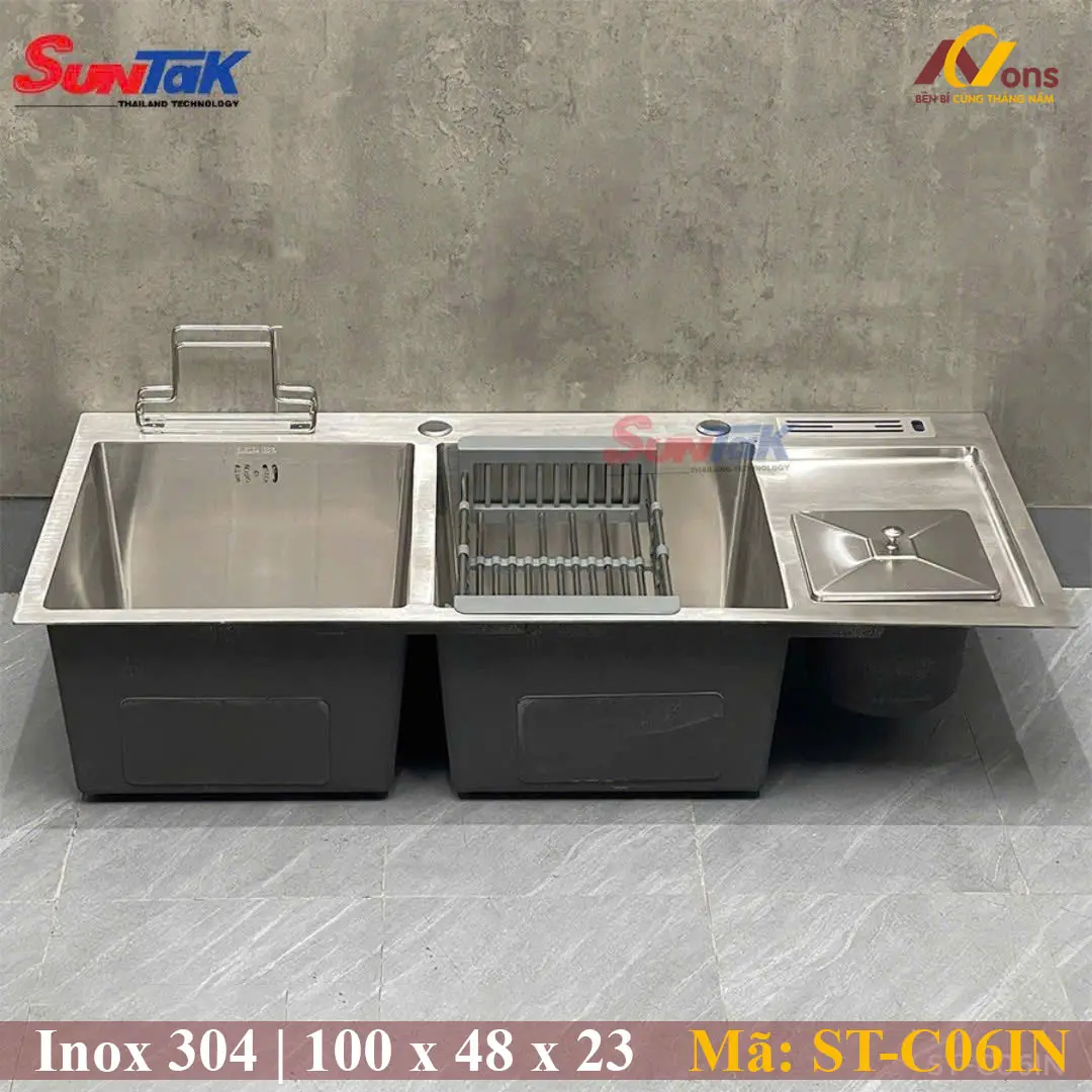 Chậu Rửa Chén 2 Hộc Inox 304 ST-C06IN