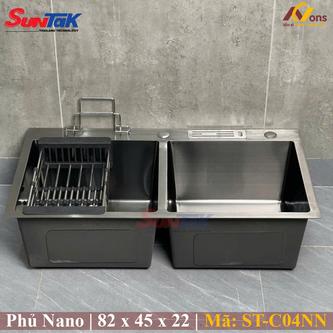 Chậu Rửa Chén 2 Hộc Nano ST-C04NN