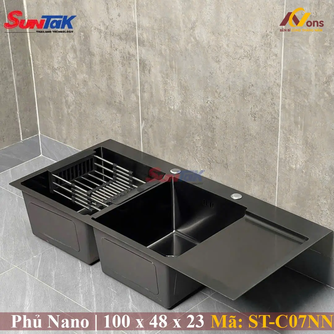 Chậu Rửa Chén 2 Hộc Nano ST-C07NN