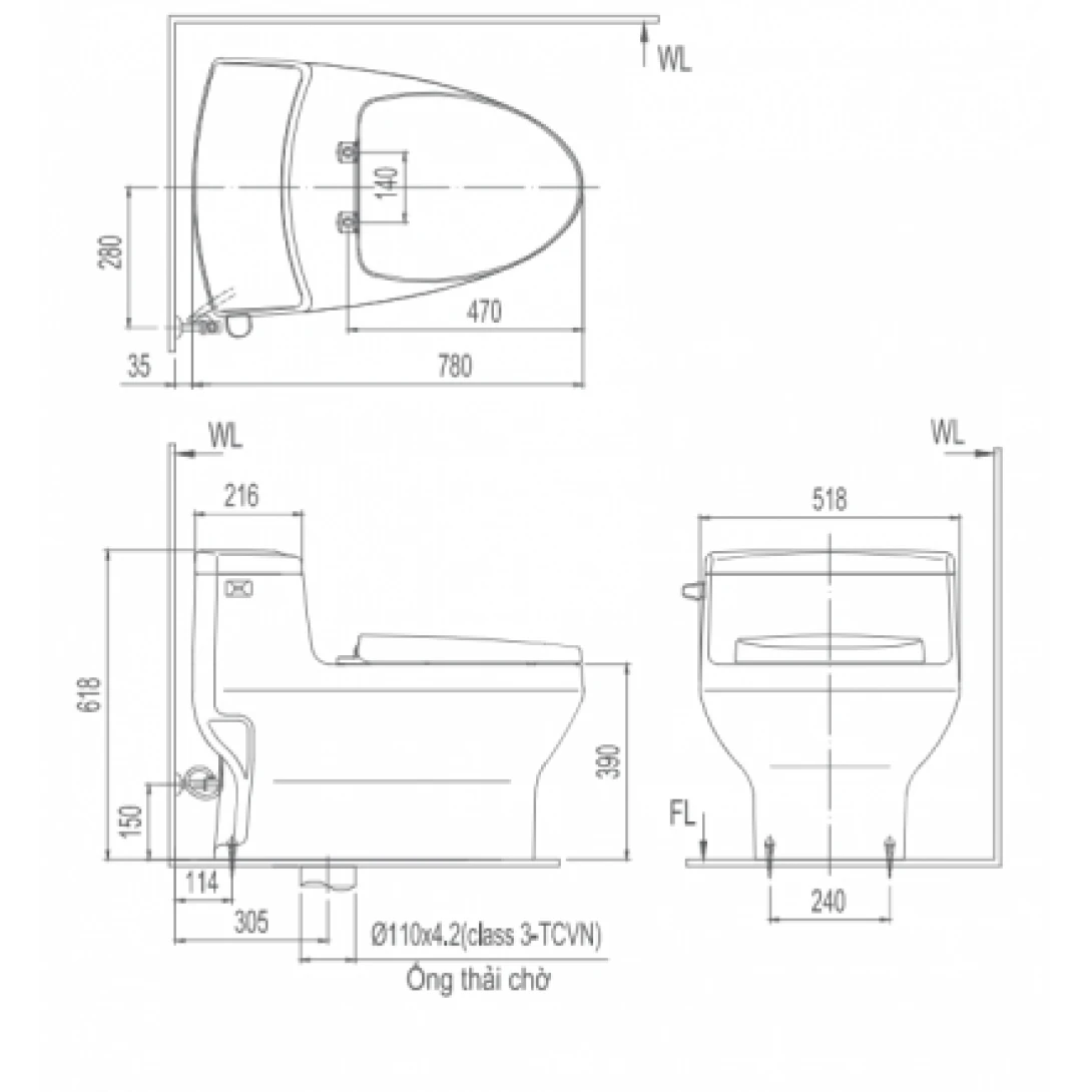 Bồn Cầu INAX AC-4005VN