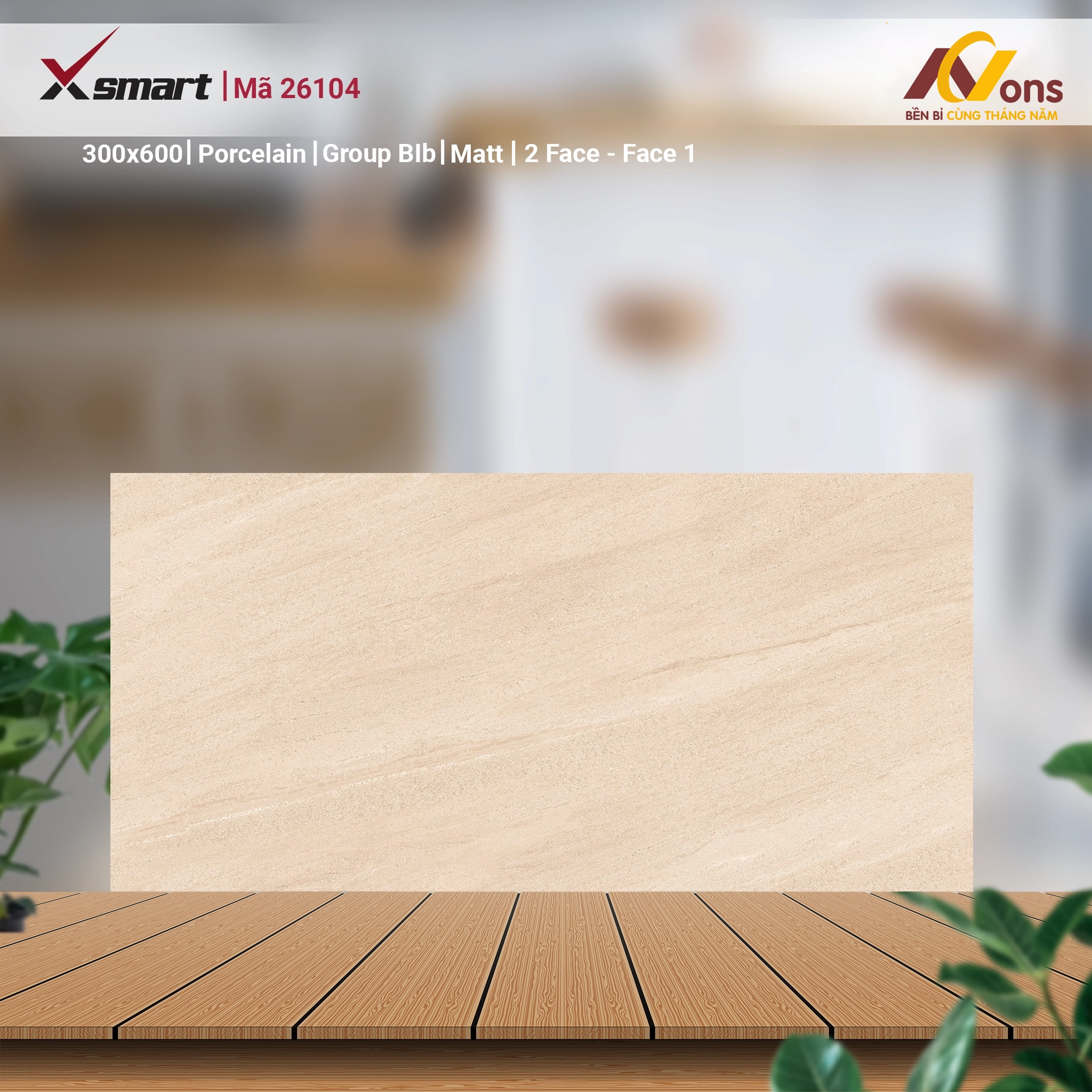 Gạch Ốp Lát 30x60 XSmart 26104 (Men Matt)
