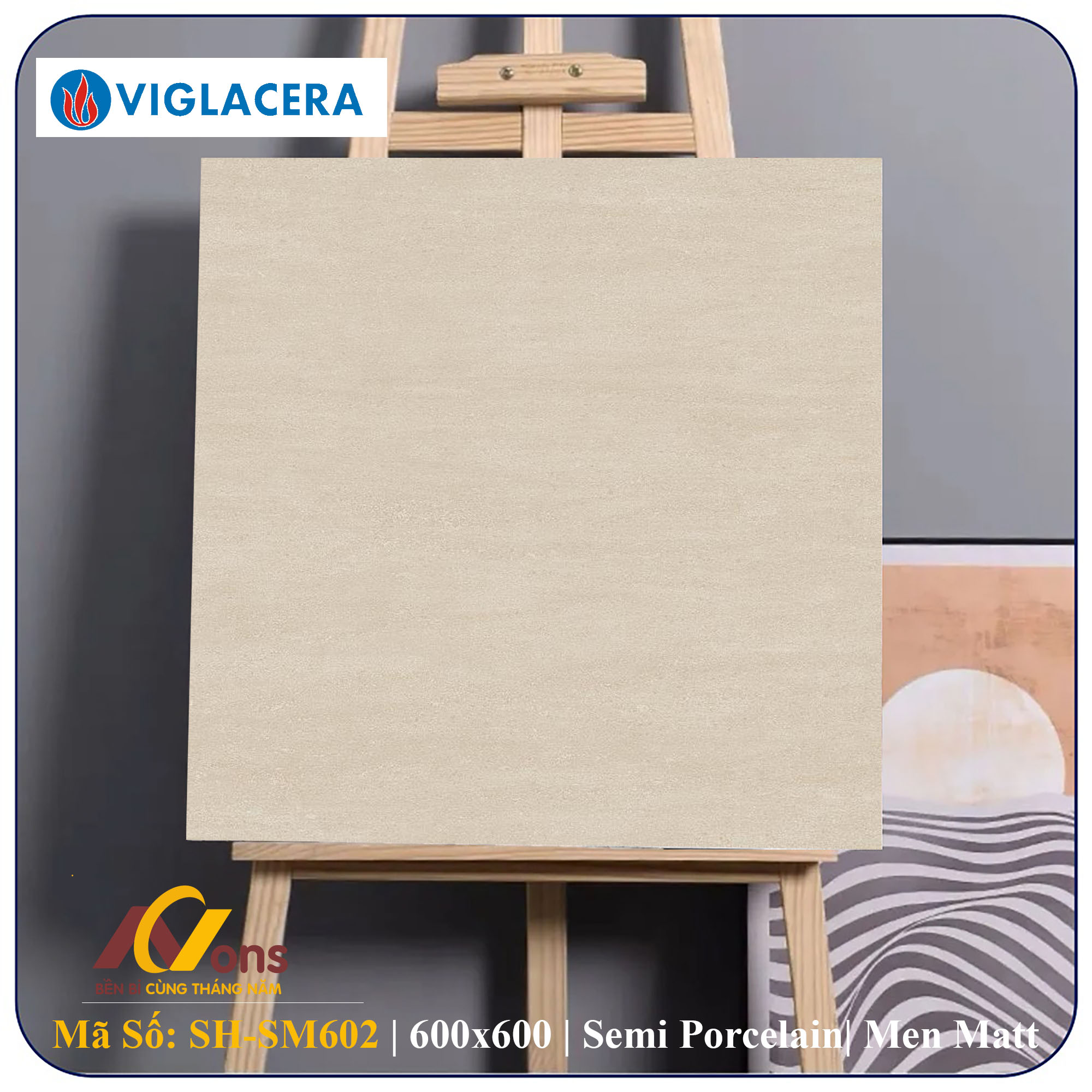 Gạch Ốp Lát 60x60 Viglacera SH-SM602 (Men Matt)