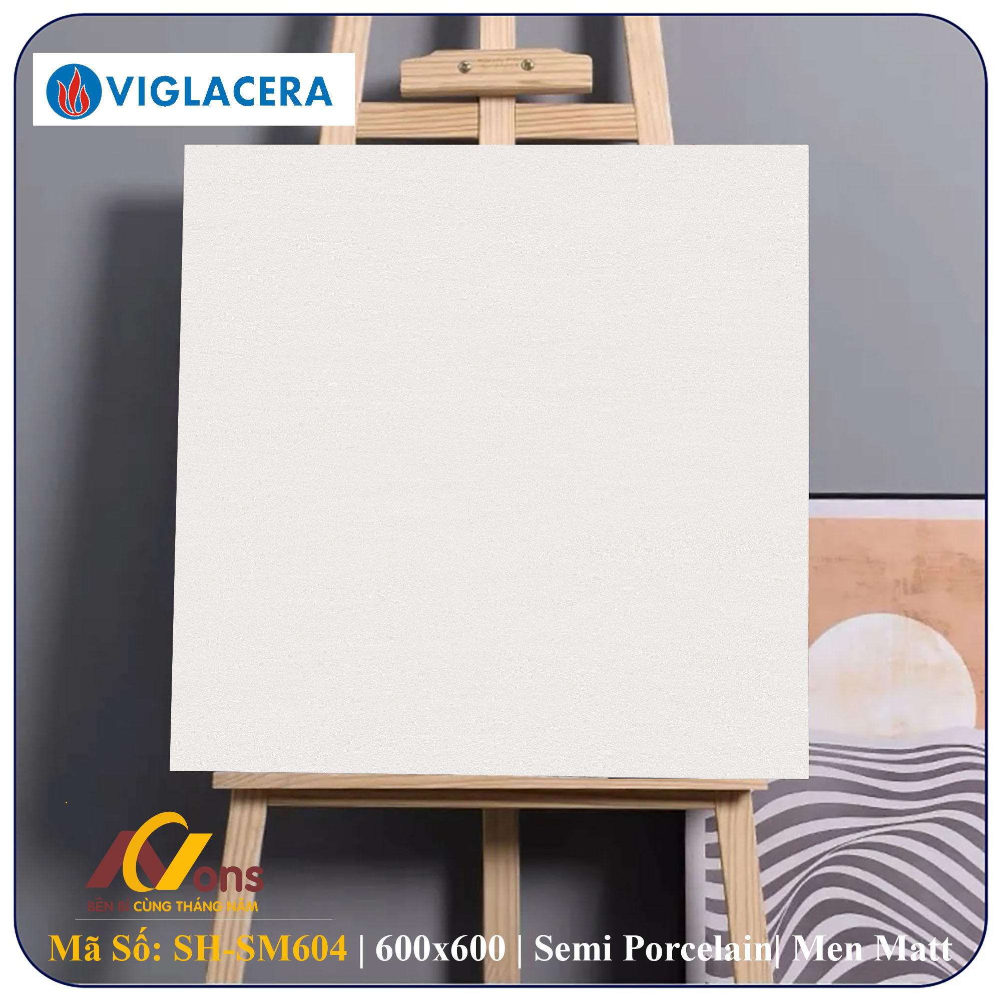 Gạch Ốp Lát 60x60 Viglacera SH-SM604 (Men Matt)