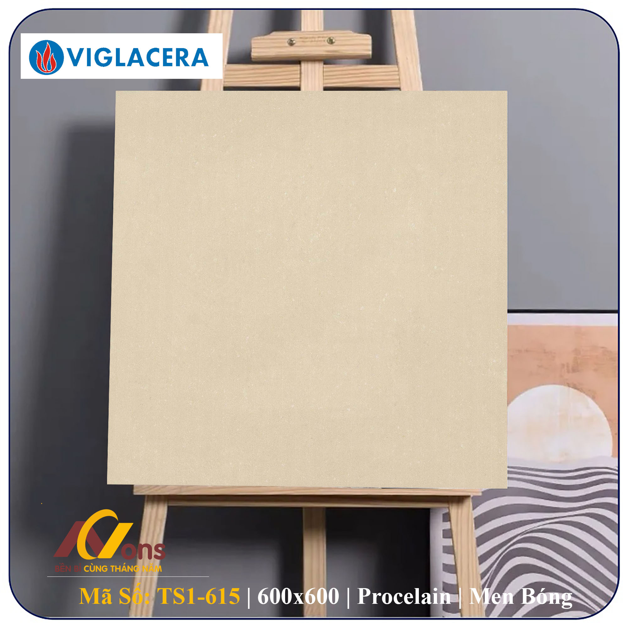 Gạch Ốp Lát 60x60 Viglacera TS1-615 (Men Bóng)