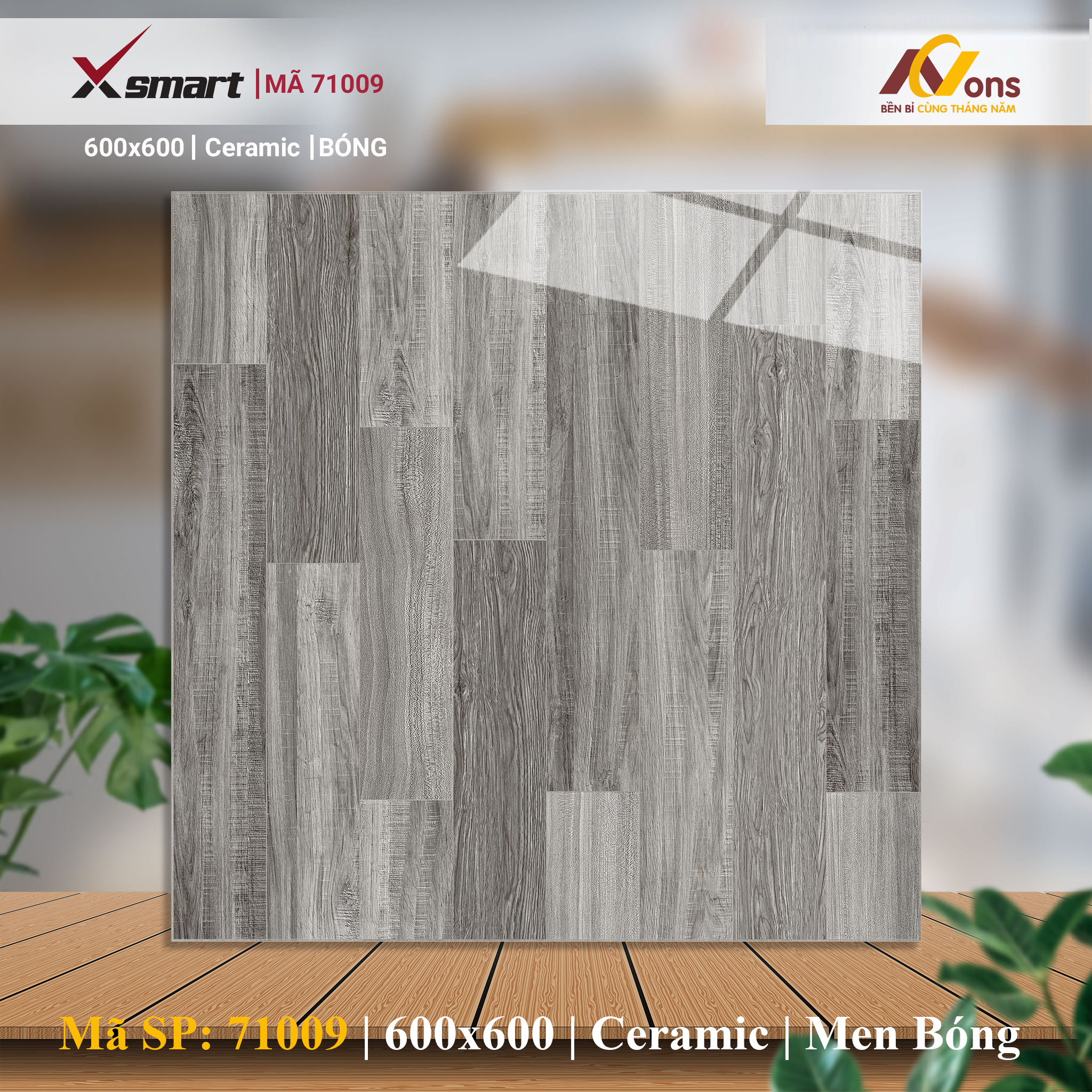Gạch Ốp Lát 60x60 XSmart 71009 (Men Bóng)