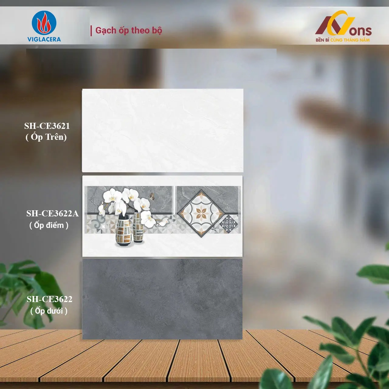 Gạch Bộ Ốp Lát 30x60 Viglacera SH-CE3622 (Men Bóng) gach op tuong viglacera 30x60 ma SH CE3621 SH CE3622 SH CE3622A 1
