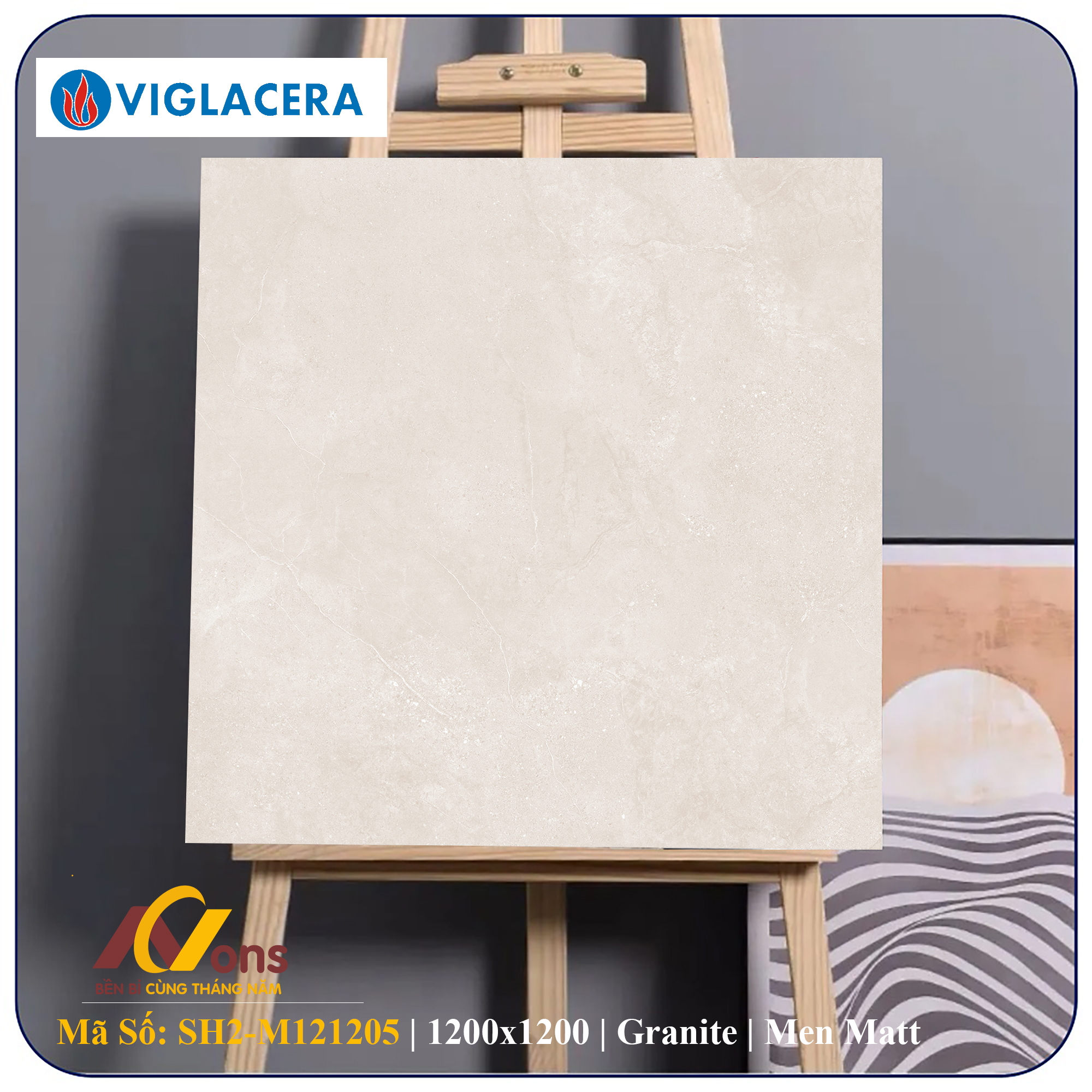 Gạch Ốp Lát 120x120 Viglacera SH2-M121205 (Men Matt)