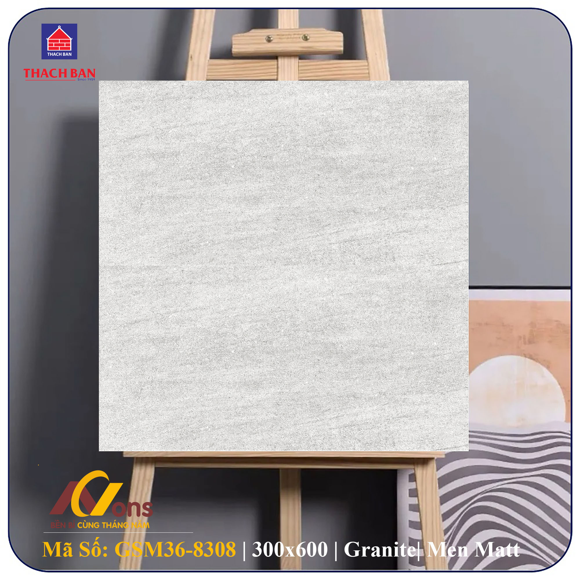 Gạch Ốp Lát 30x60 Thạch bàn GSM36-8308 (Men Matt)