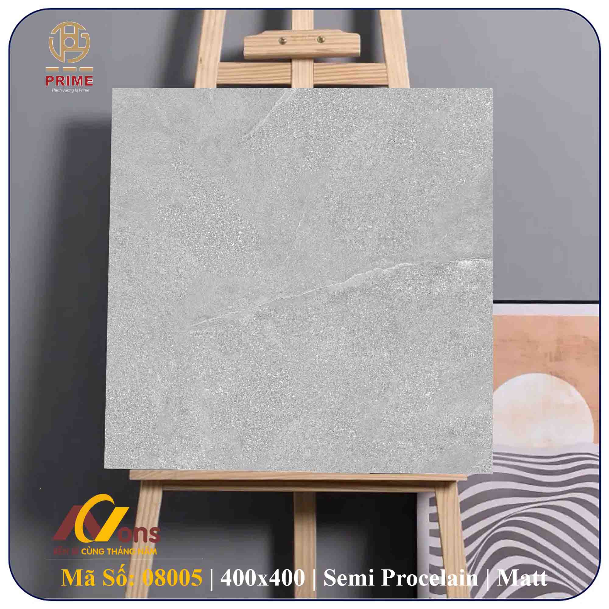 Gạch Ốp Lát 400×400 Prime 08005 – Men Matt | Gạch Prime Chính Hãng