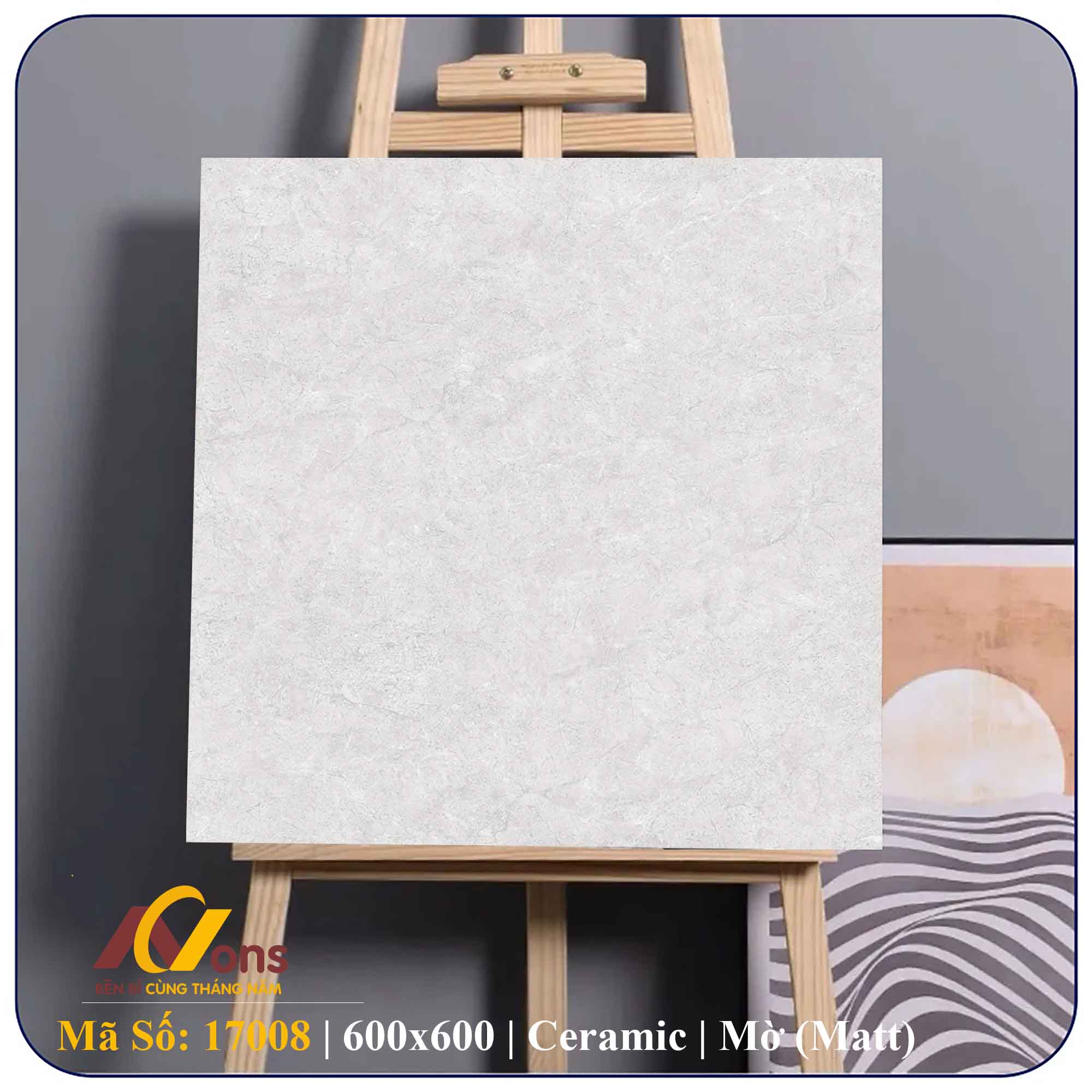 Gạch Lát Nền 600×600 Prime 17008 Men Mờ (Matt) | Chính Hãng, Giá Tốt