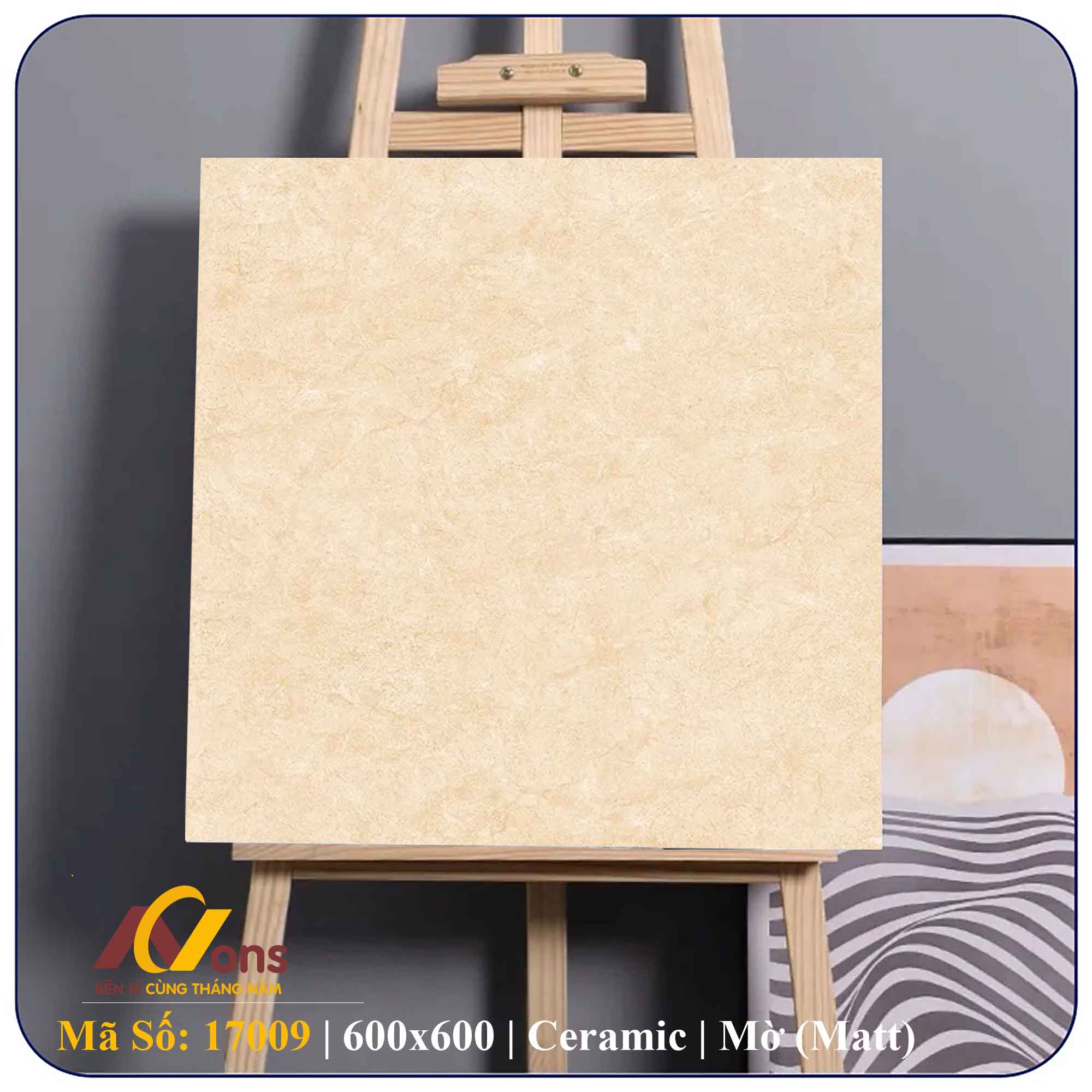 Gạch Lát Nền 600×600 Prime 17009 Men Mờ (Matt) | Chính Hãng, Giá Tốt (Sao chép) gach op lat 60x60 prime 17009 3
