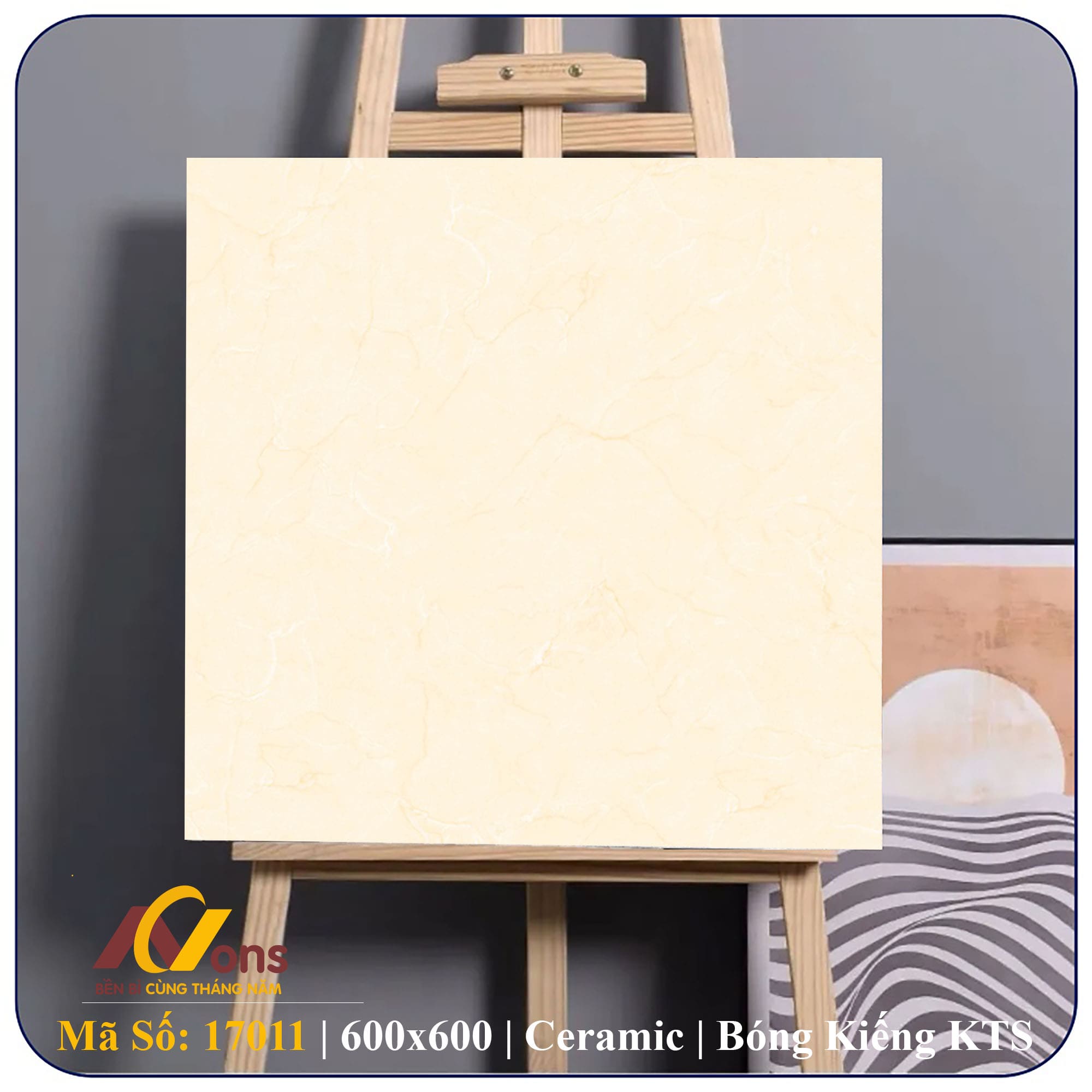 Gạch Ốp Lát 600×600 Prime 17011 Men Bóng KTS | Gạch Ceramic Chính Hãng