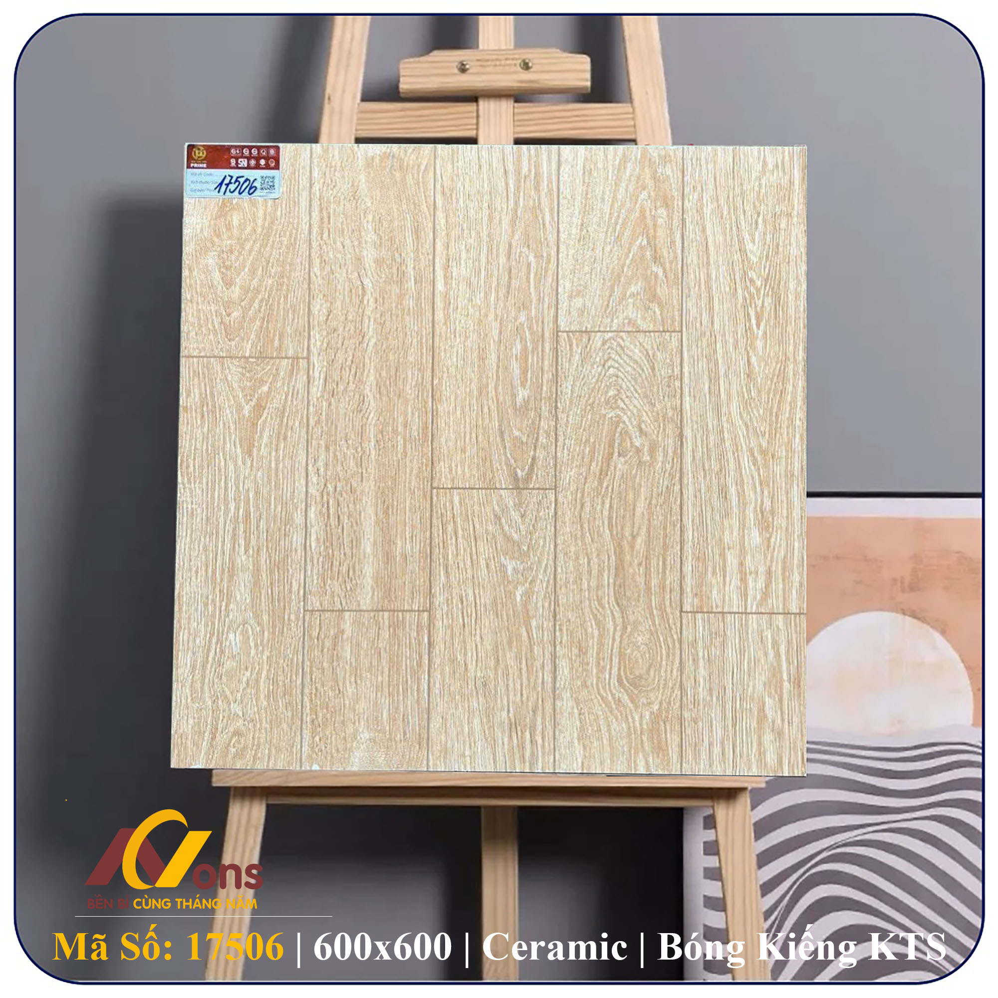 Gạch Lát Nền 600×600 Prime 17506 Men Kỹ Thuật Số Chính Hãng | Giá Tốt Tại NVcons