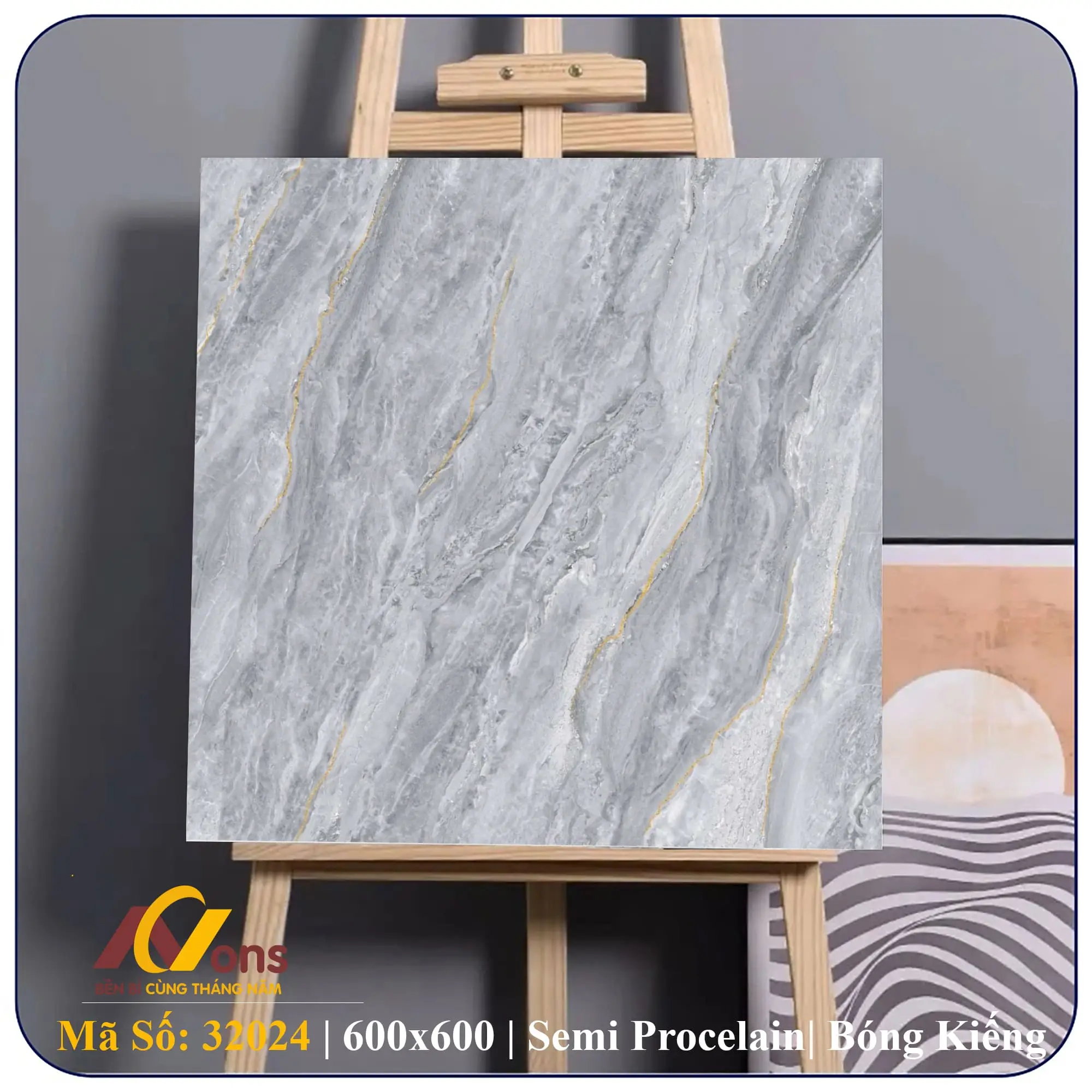 Gạch Ốp Lát 600×600 Prime 32024 Semi Procelain Bóng Kiếng Gạch Ốp Lát 600×600 Prime 32024