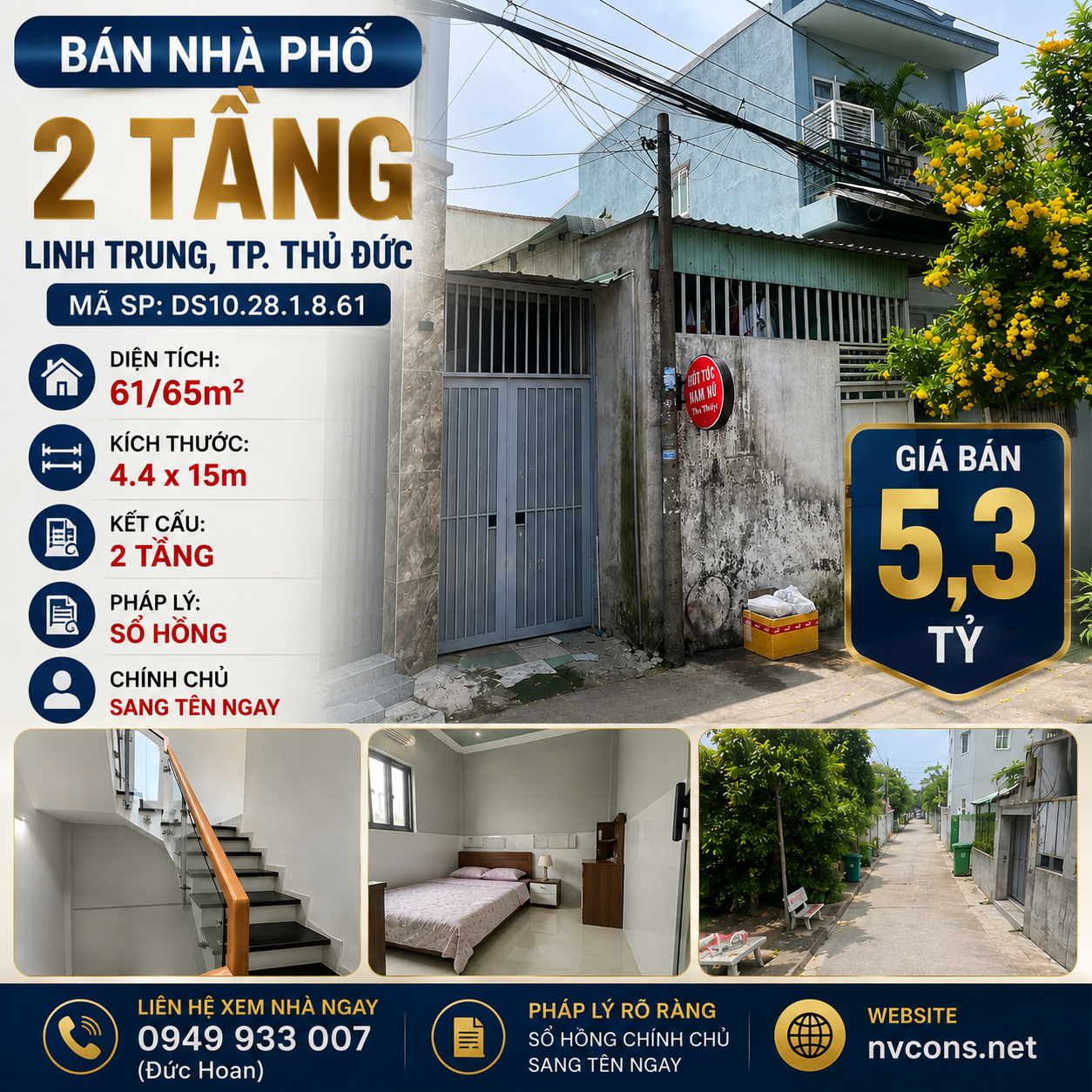 ban nha linh trung 2 tang 61m² tp thu duc 1