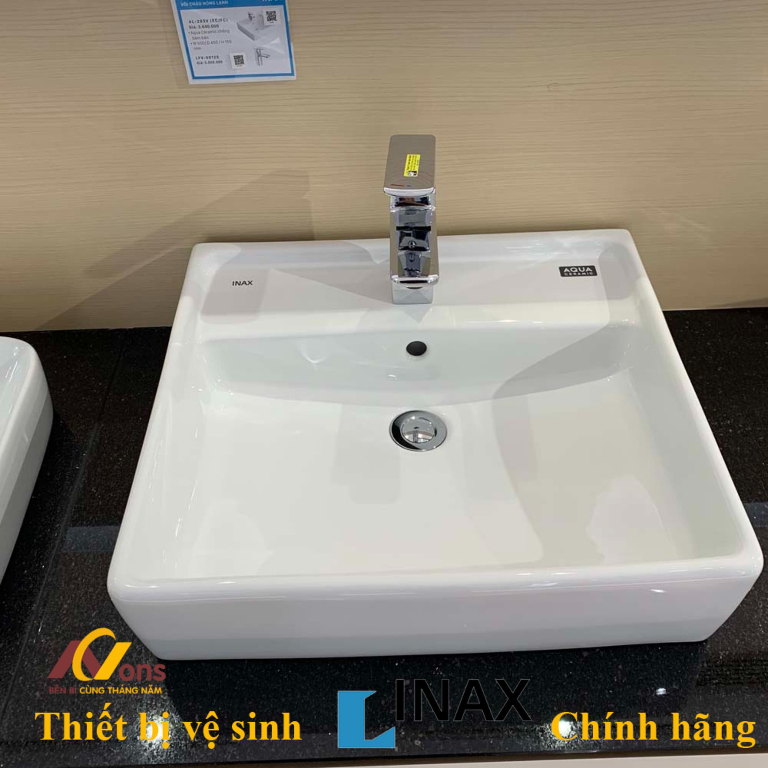 Chậu Lavabo Inax AL-293V (AL293V) Đặt Bàn | Lavabo Inax chính hãng chau lavabo inax al 293v 3