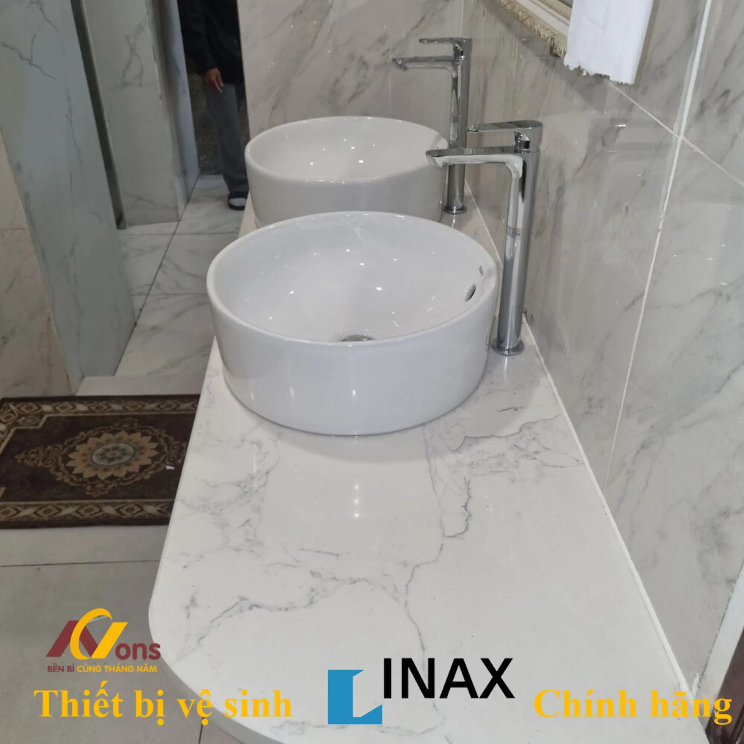 Chậu Lavabo Inax AL-295V (AL295V) Đặt Bàn Tròn Aqua Ceramic Chậu Lavabo Inax AL-295V (AL295V) Đặt Bàn Tròn Aqua Ceramic