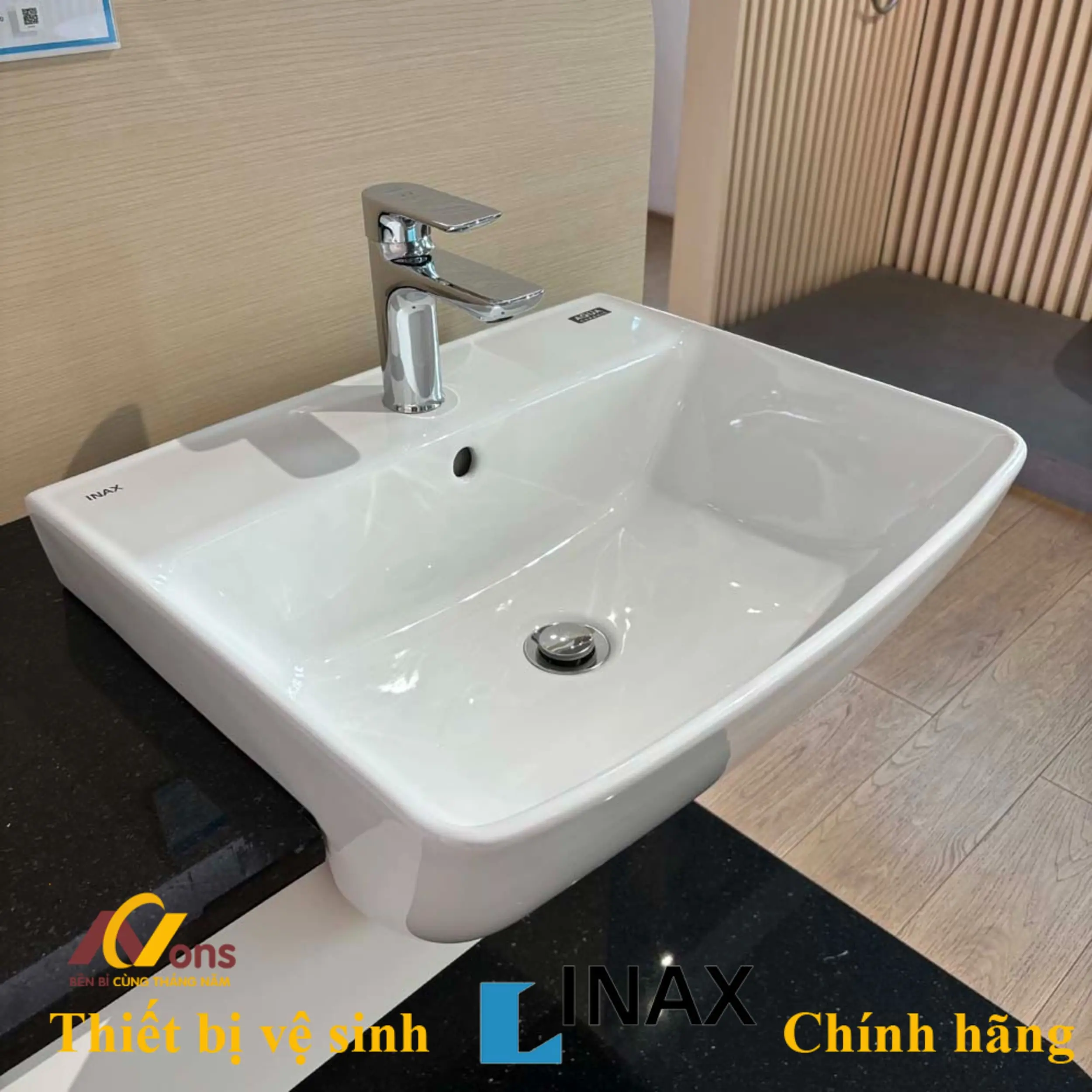 Chậu Lavabo Inax AL-345V (AL345V) Bán Âm | Lavabo Inax chính hãng