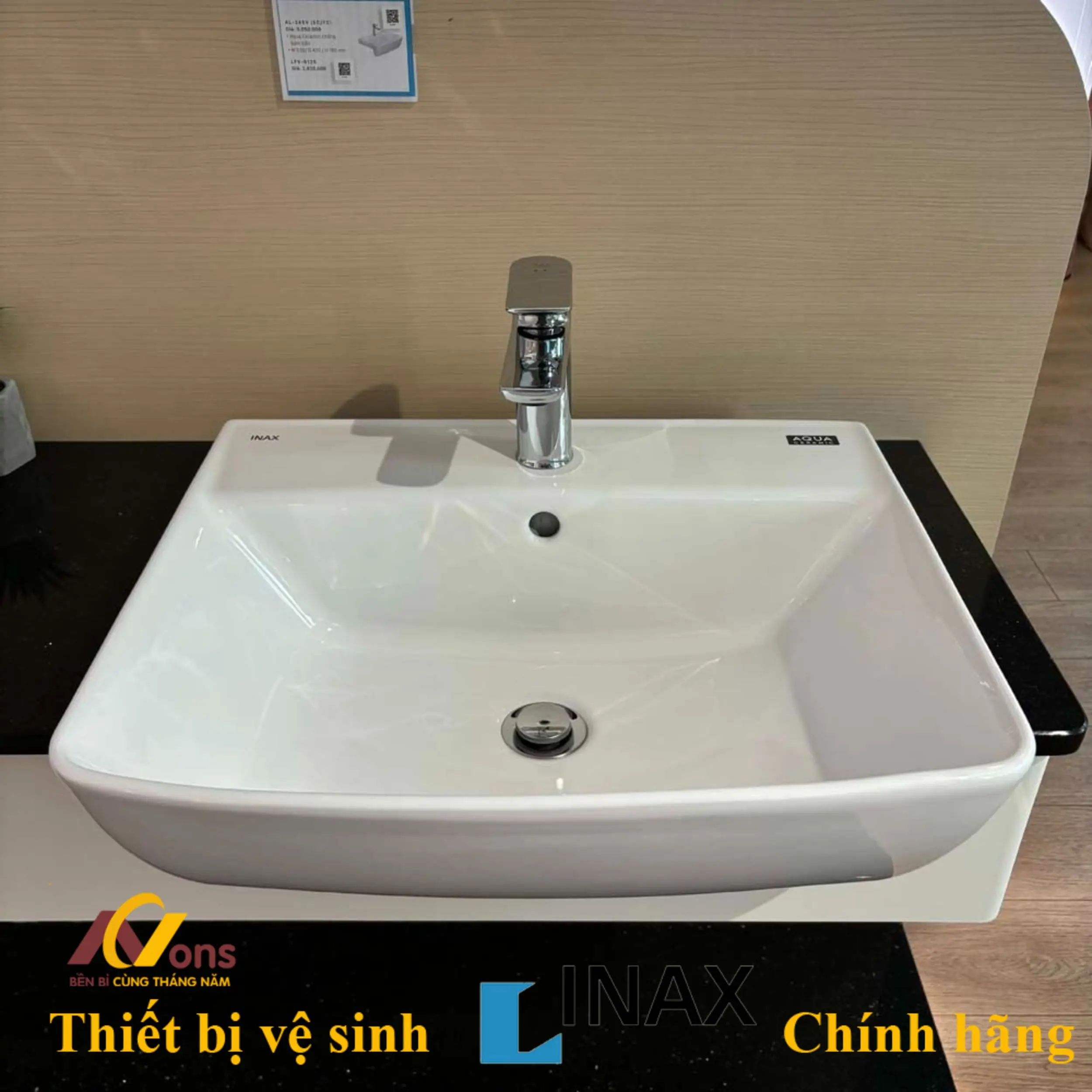 lavabo bán âm bàn INAX AL-345V