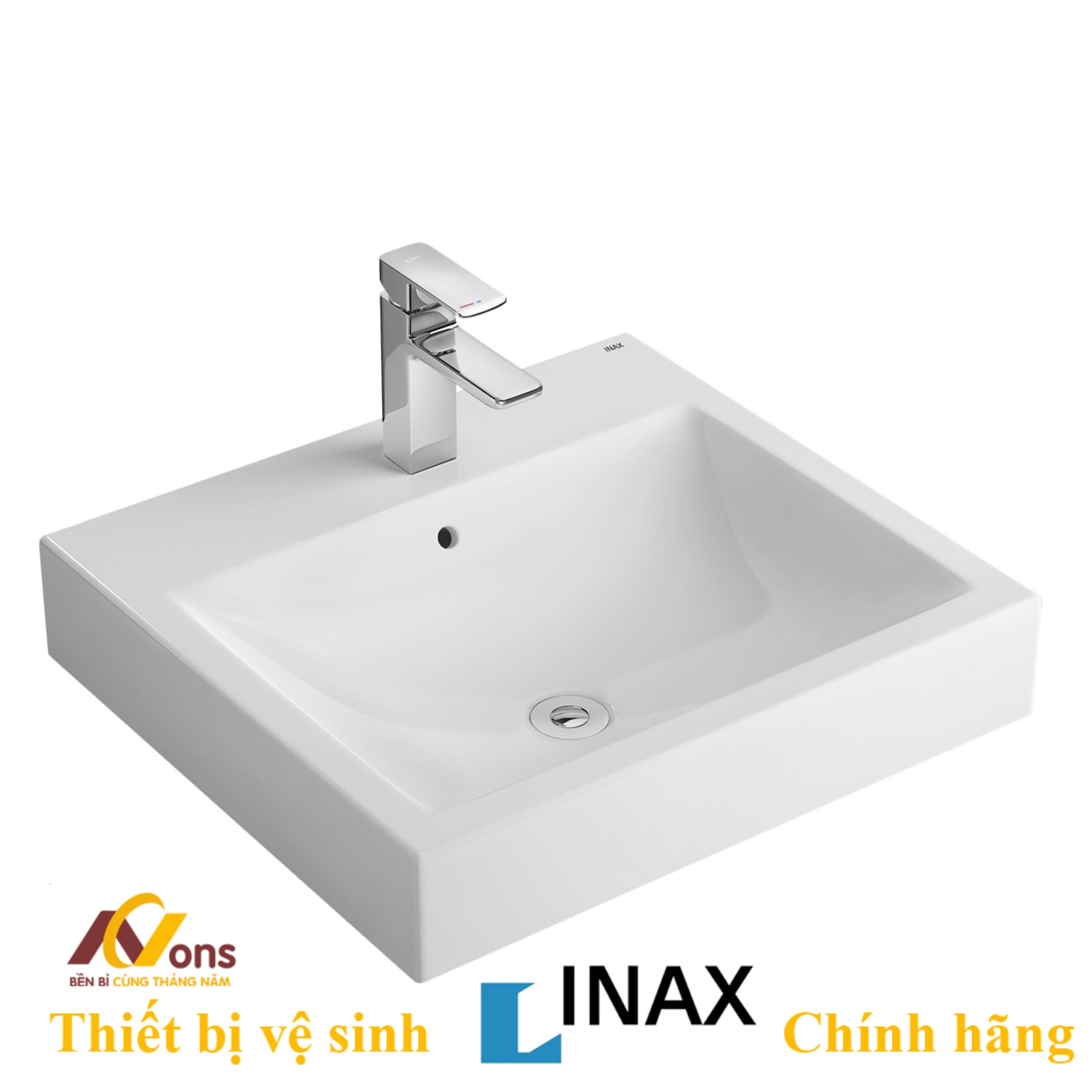 Chậu Lavabo Inax AL-536V (AL536V) Đặt Bàn | Lavabo Inax chính hãng