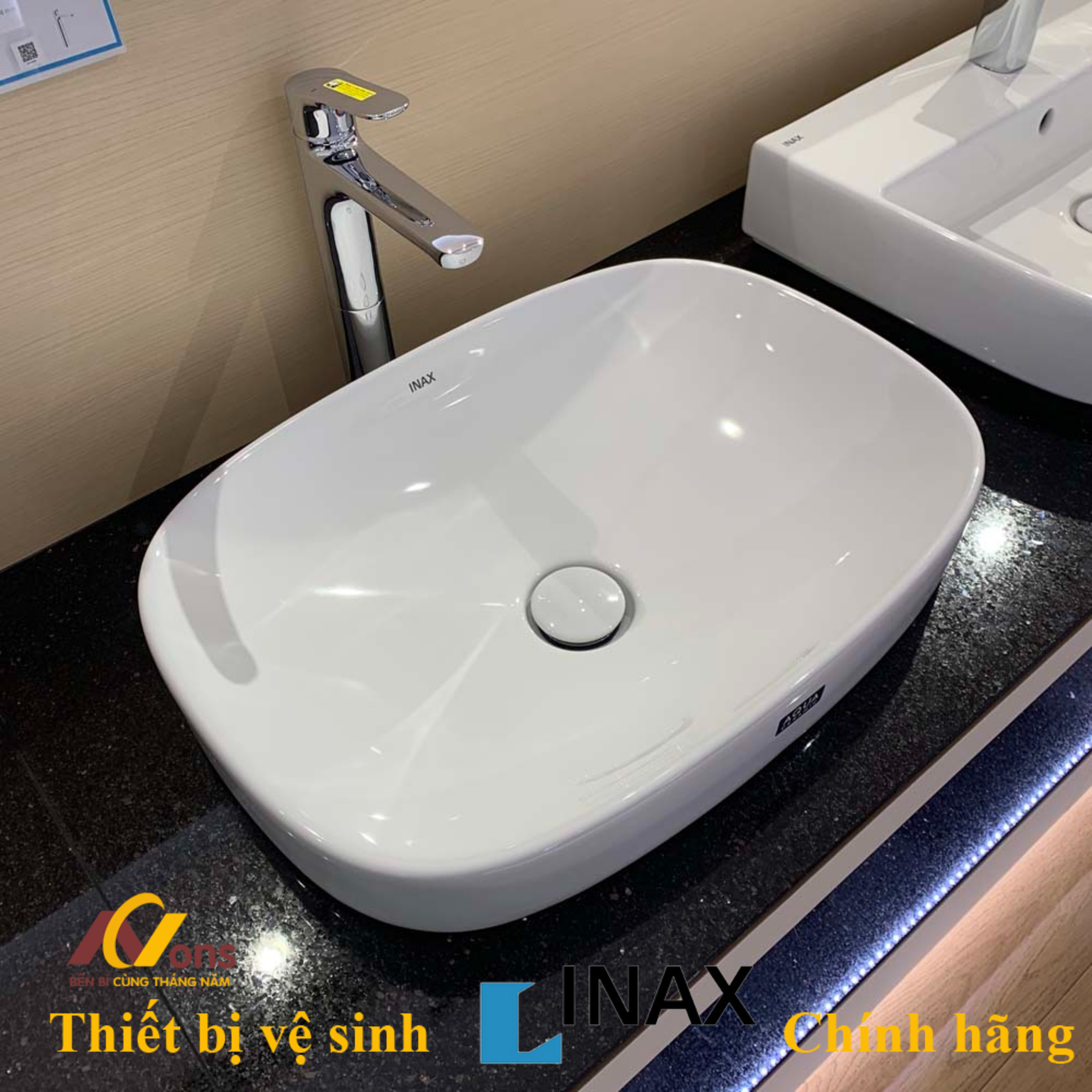 Chậu Lavabo Inax AL-642V (AL642V) Đặt Bàn AquaCeramic chau lavabo inax al 642v 3
