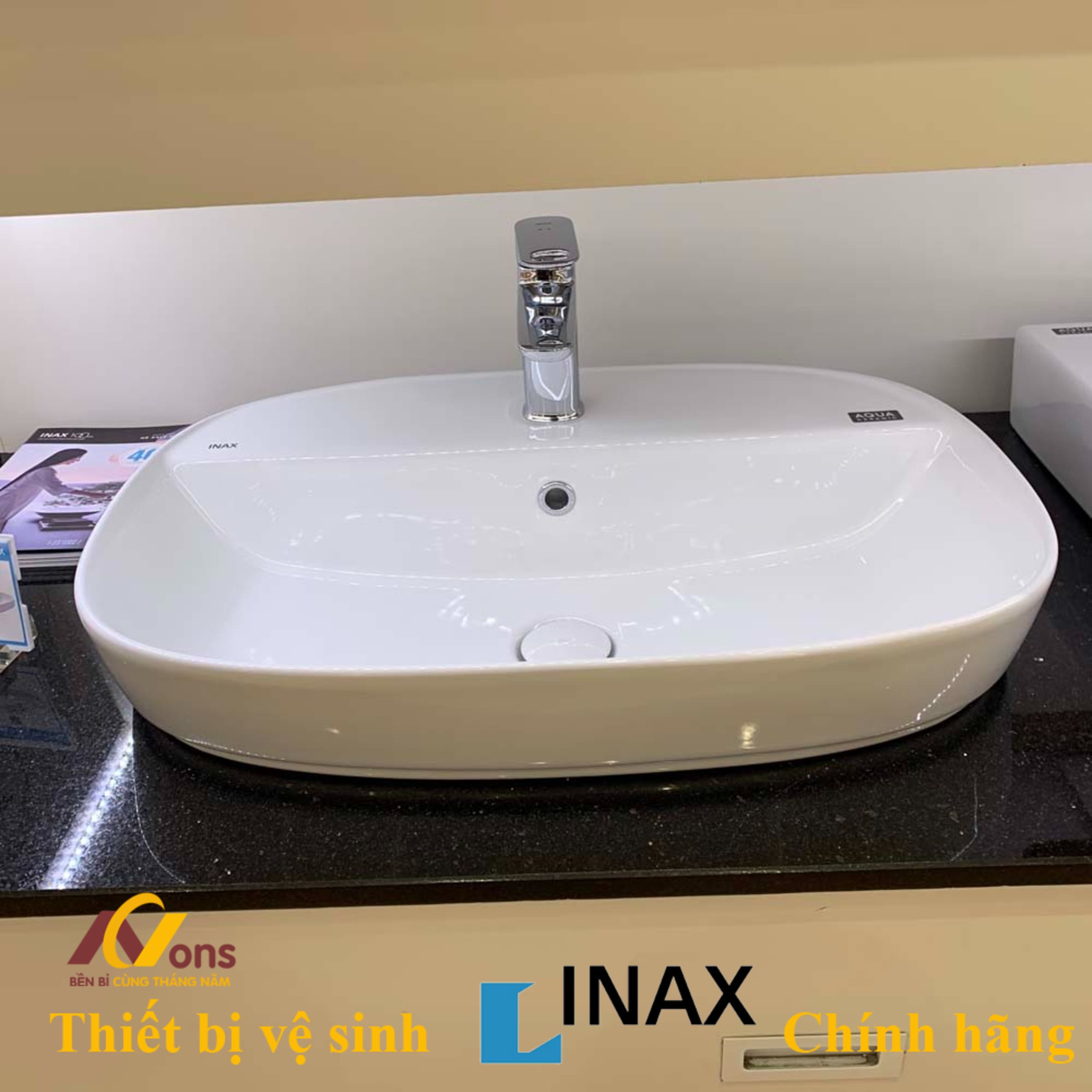 Chậu Lavabo Inax AL-652V (AL652V) Đặt Bàn | Lavabo Inax chính hãng chau lavabo inax al 652v 3