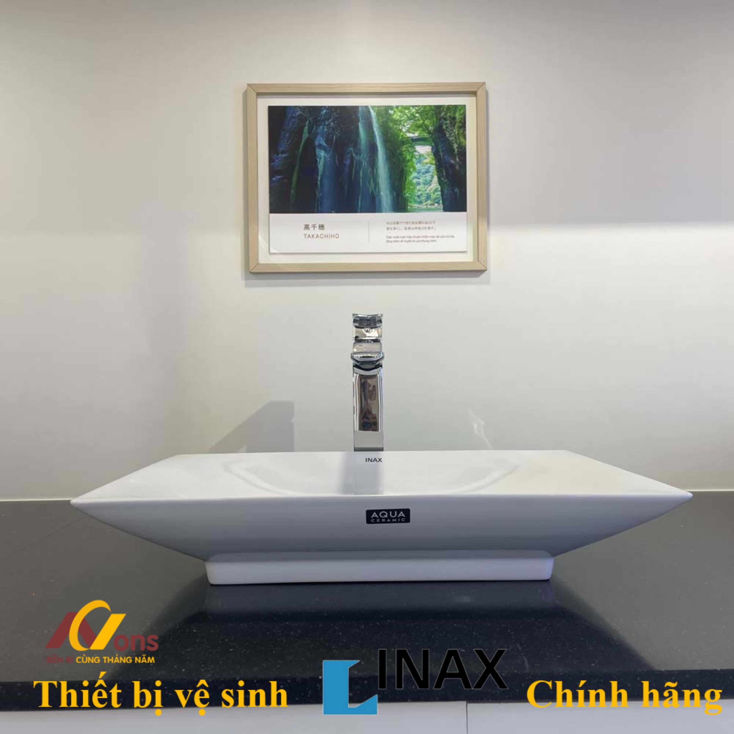 Chậu Lavabo Inax AL-S610V (ALS610V) Đặt Bàn | Lavabo Inax chính hãng chau lavabo inax al s610v 4