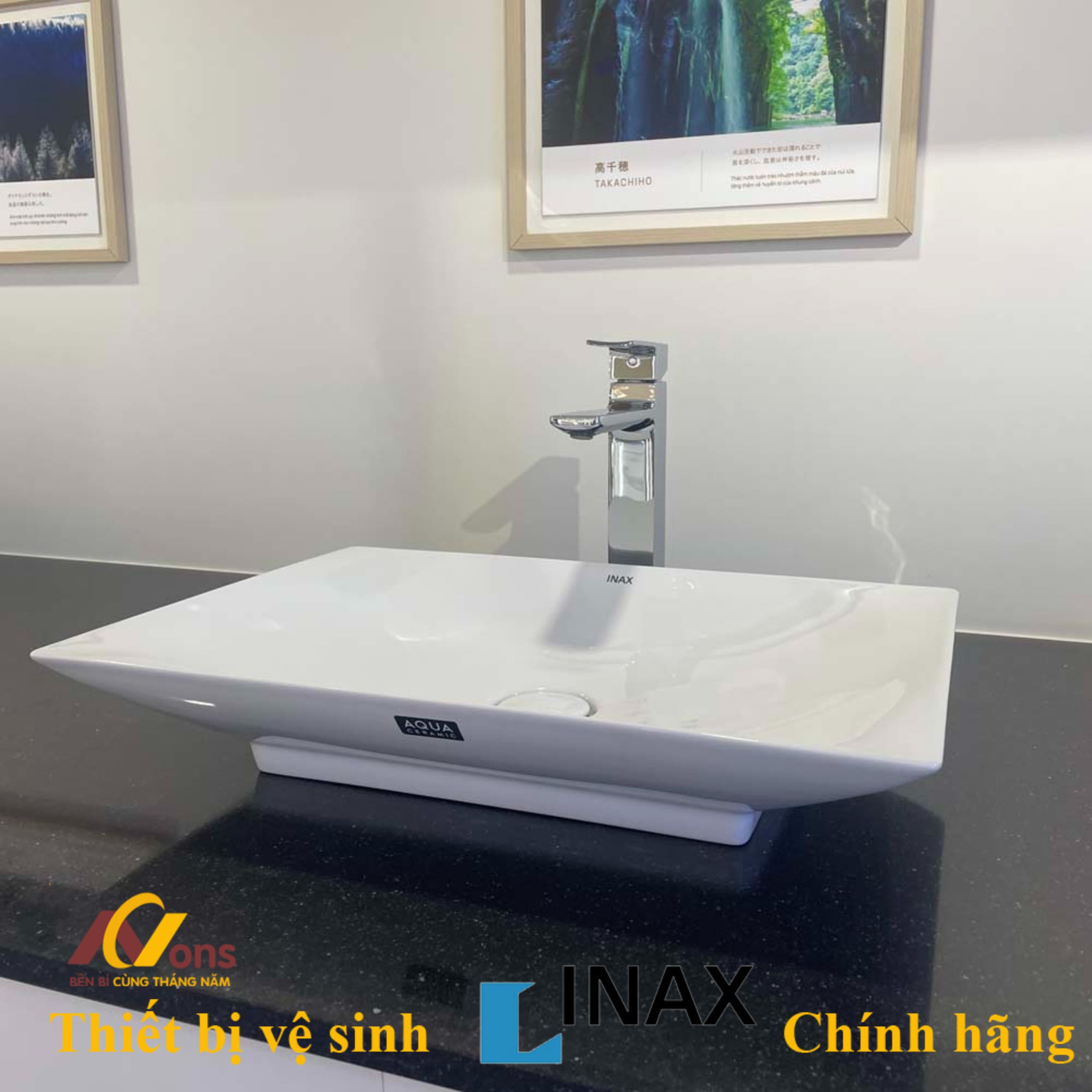Chậu Lavabo Inax AL-S610V (ALS610V) Đặt Bàn | Lavabo Inax chính hãng chau lavabo inax al s610v 5