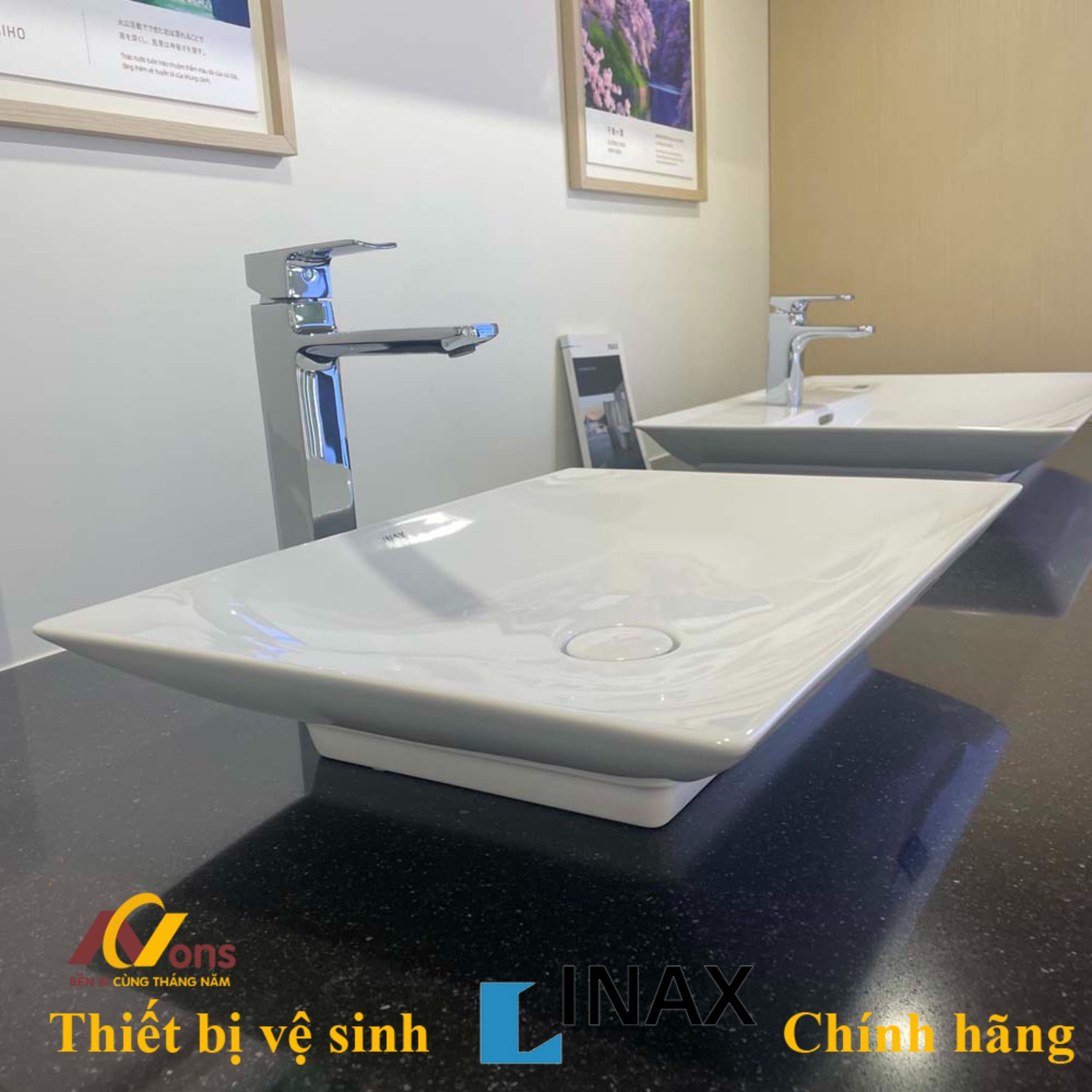 Chậu Lavabo Inax AL-S610V (ALS610V) Đặt Bàn | Lavabo Inax chính hãng chau lavabo inax al s610v 8