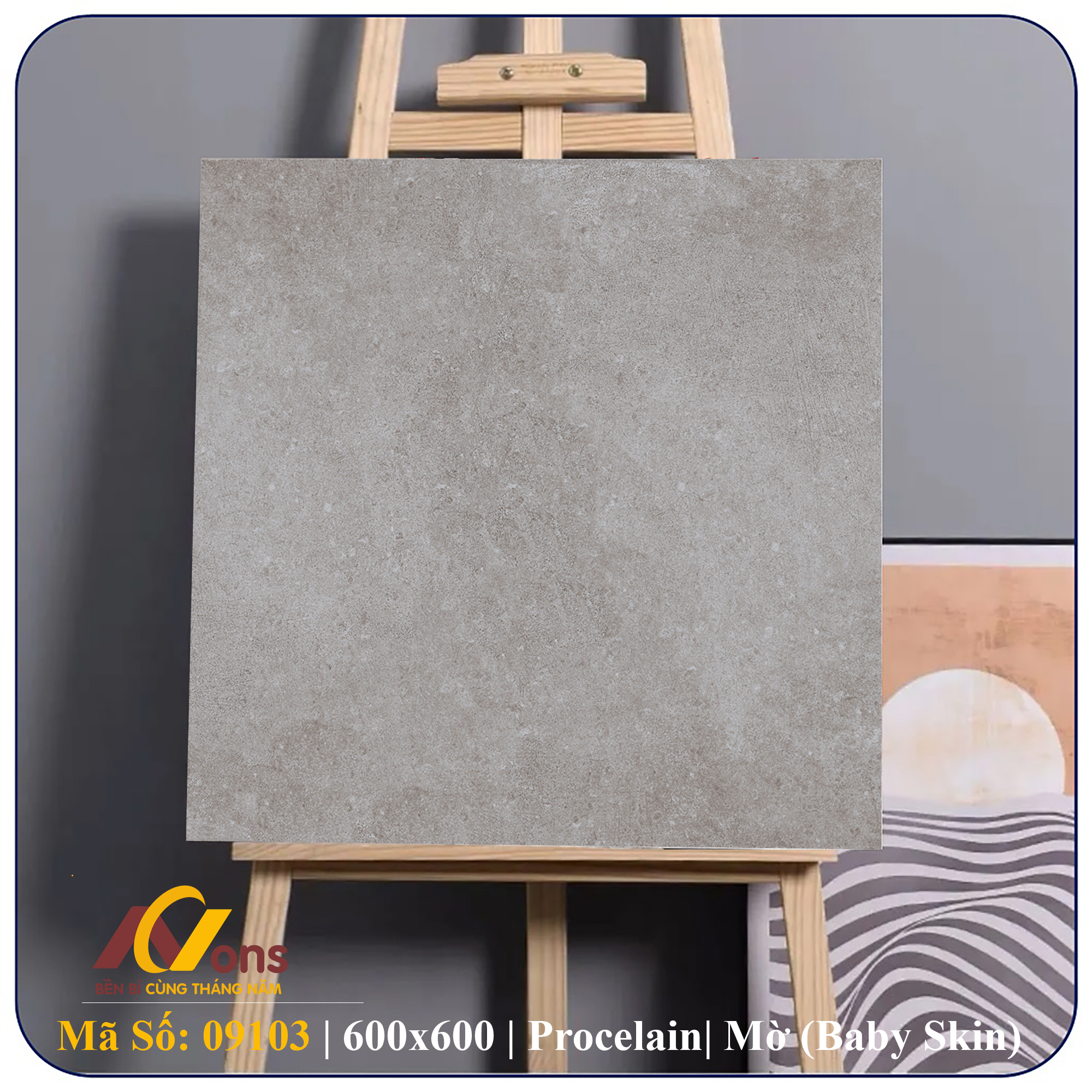 Gạch Ốp Lát 600×600 Prime 09103 Xương Đá Mờ Suger | Gạch Prime Chính Hãng