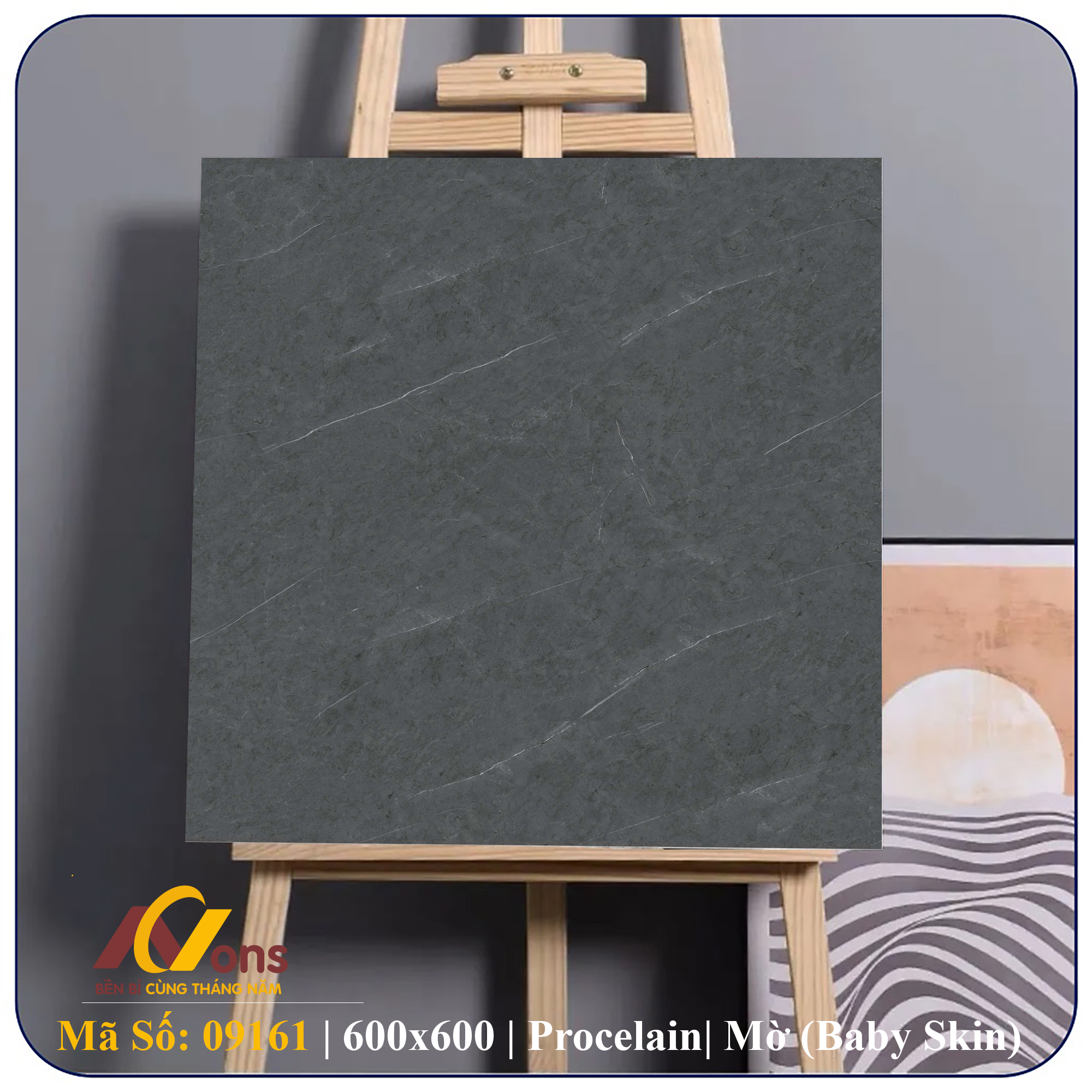 Gạch Ốp Lát 600×600 Prime 09161 Xương Đá Mờ Suger | Gạch Prime Chính Hãng