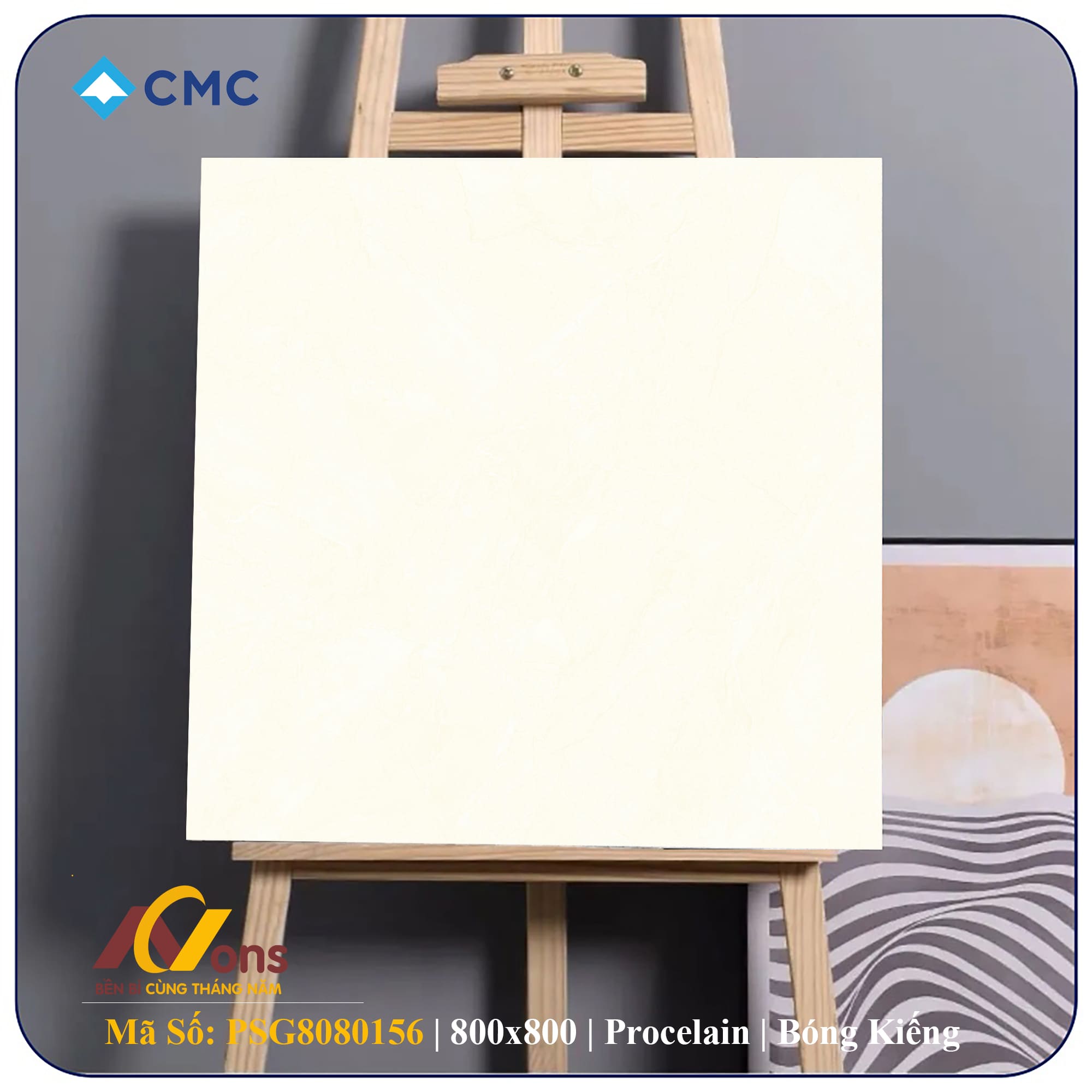 Gạch Ốp Lát 800×800 CMC PSG8080156 Bóng Kiếng | Gạch CMC Chính Hãng