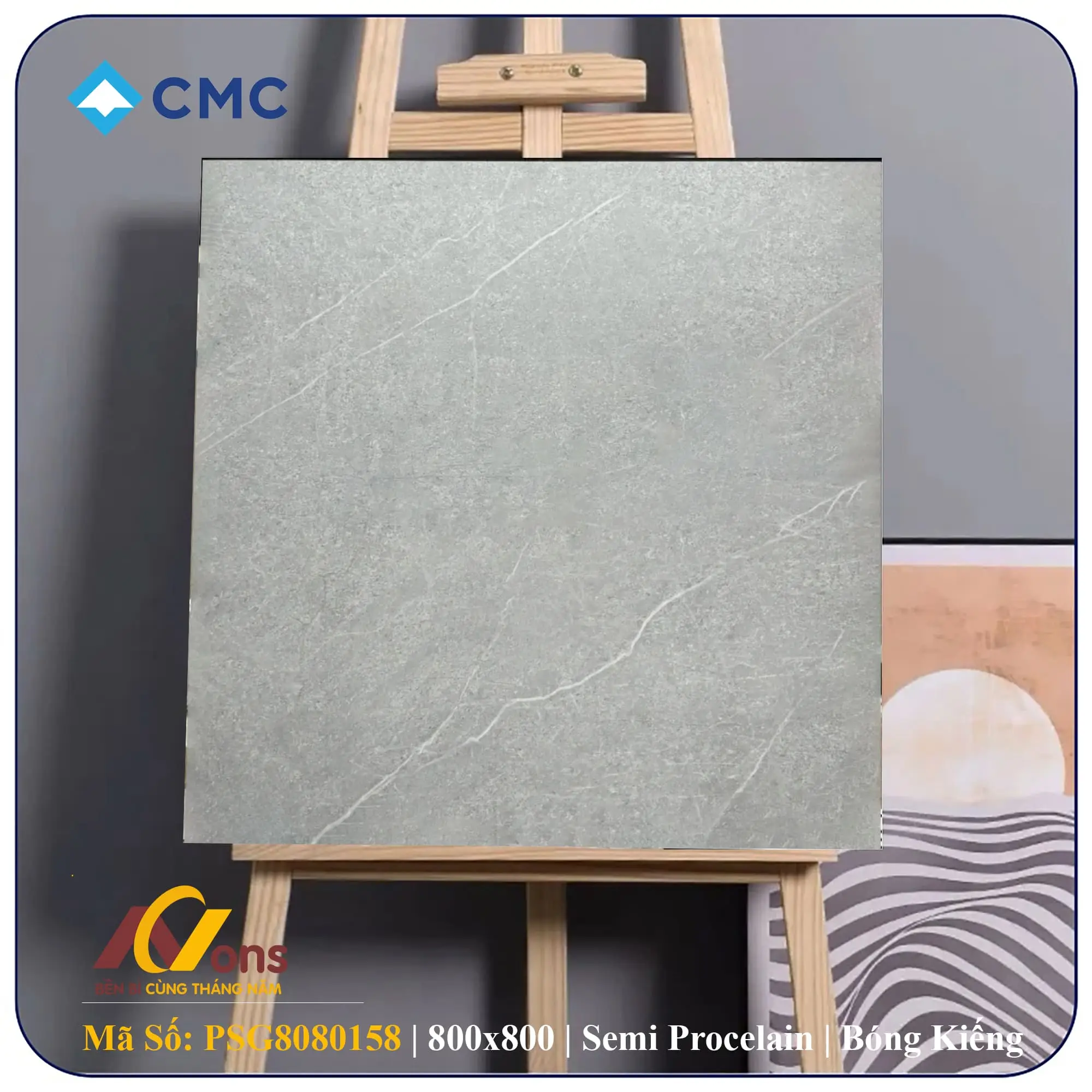 Gạch Ốp Lát 800×800 CMC PSG8080158 Bóng Kiếng | Gạch CMC Chính Hãng Gạch Ốp Lát 800×800 CMC PSG8080158