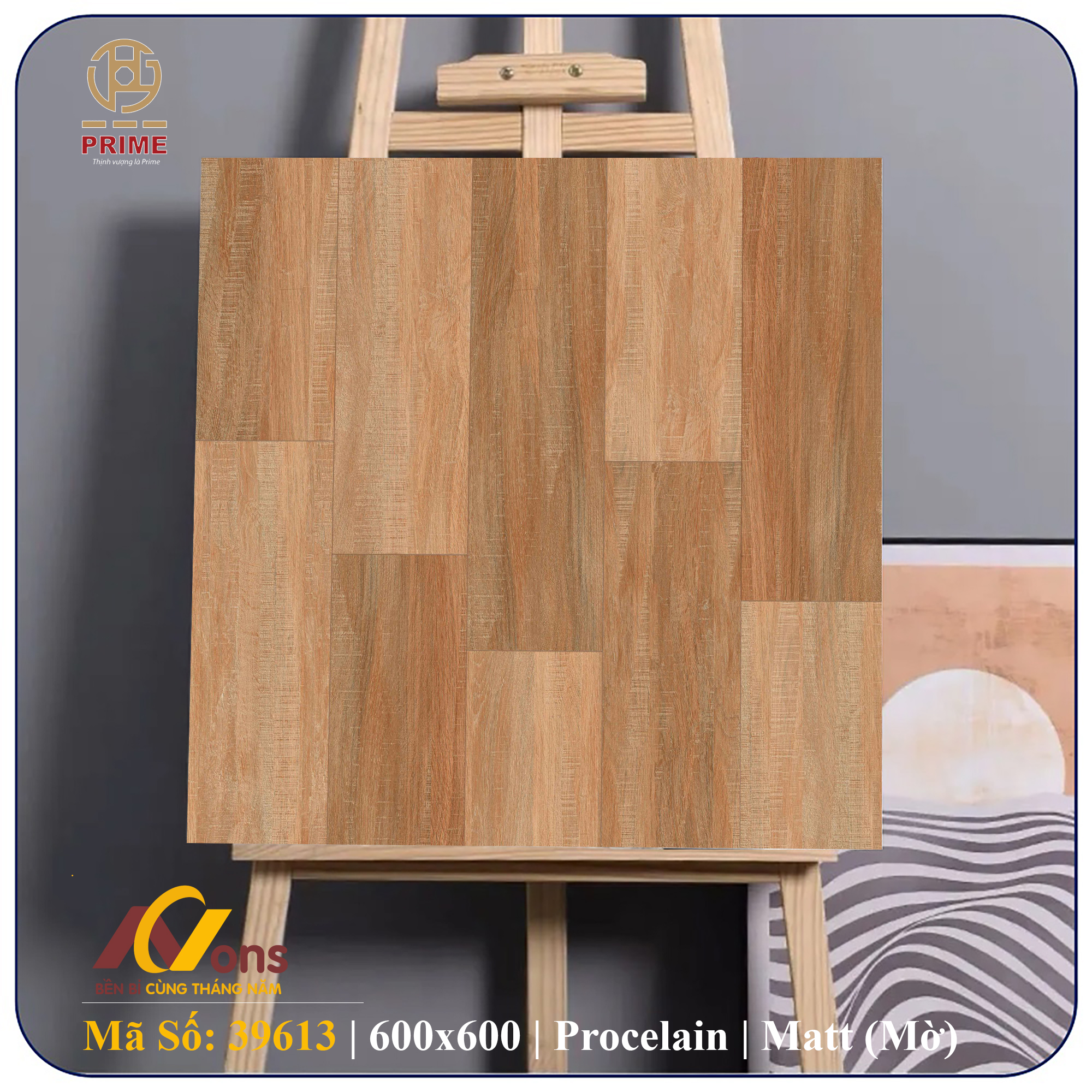 Gạch Ốp Lát 600×600 Prime 39613 Xương Đá Mờ Mịn (Baby Skin) | Gạch Prime Chính Hãng