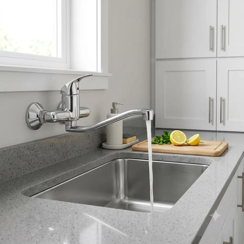 Vòi Bếp Viglacera VG701 Nóng Lạnh Gắn Tường – Vòi Rửa Chén Viglacera