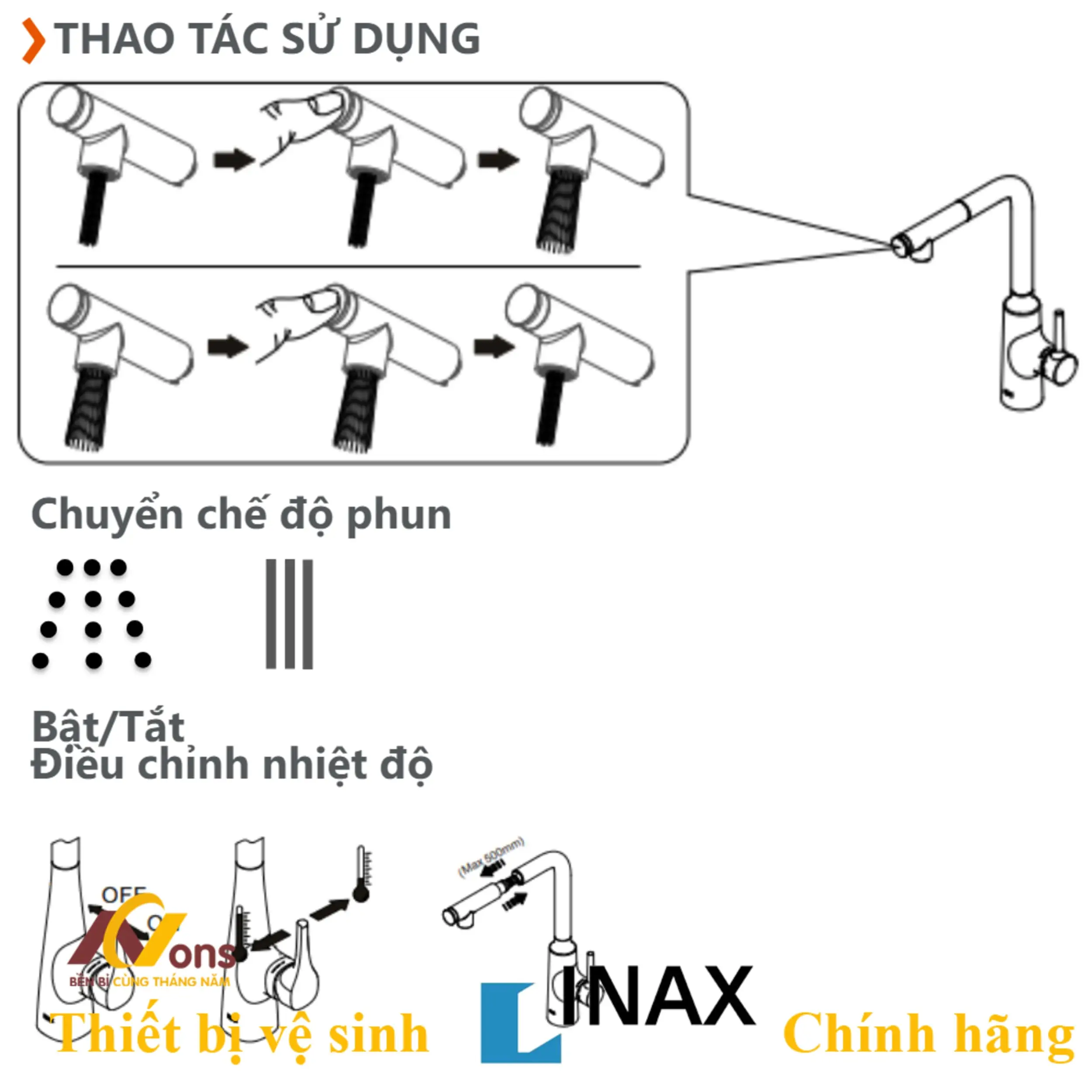 Bản vẽ kỹ thuật vòi rửa bát INAX SFV-907SX