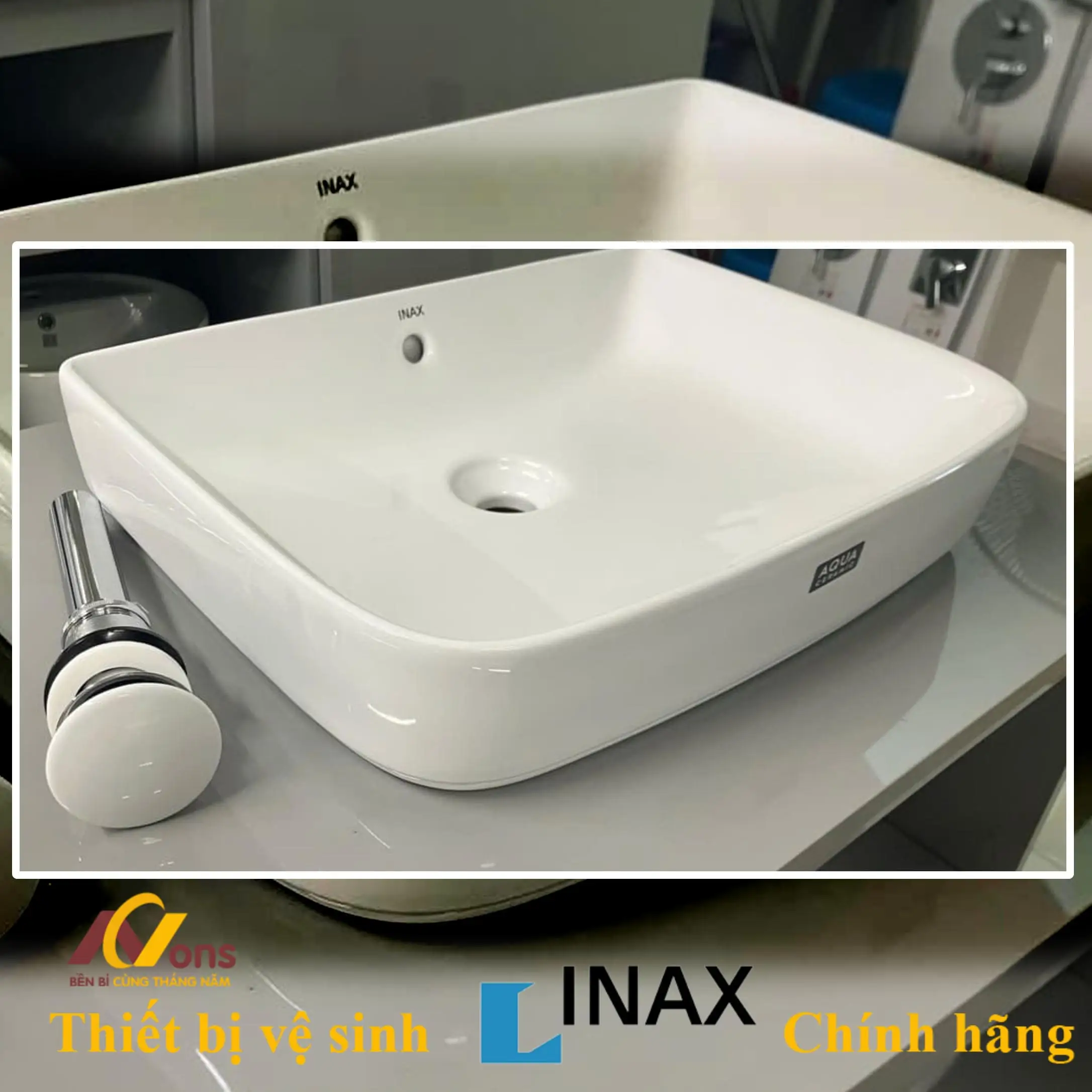 Chậu Lavabo Inax AL-638V (AL638V) Đặt Bàn | Lavabo INAX Chính Hãng chau lavabo inax al 638v 4