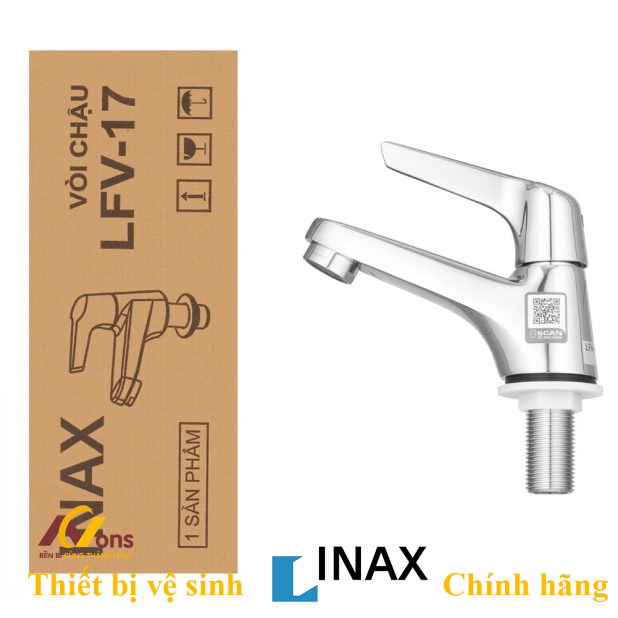 Vòi Lavabo Inax LFV-17 (LFV17) Lạnh | Vòi Lavabo Inax voi lavabo inax lfv 17 3
